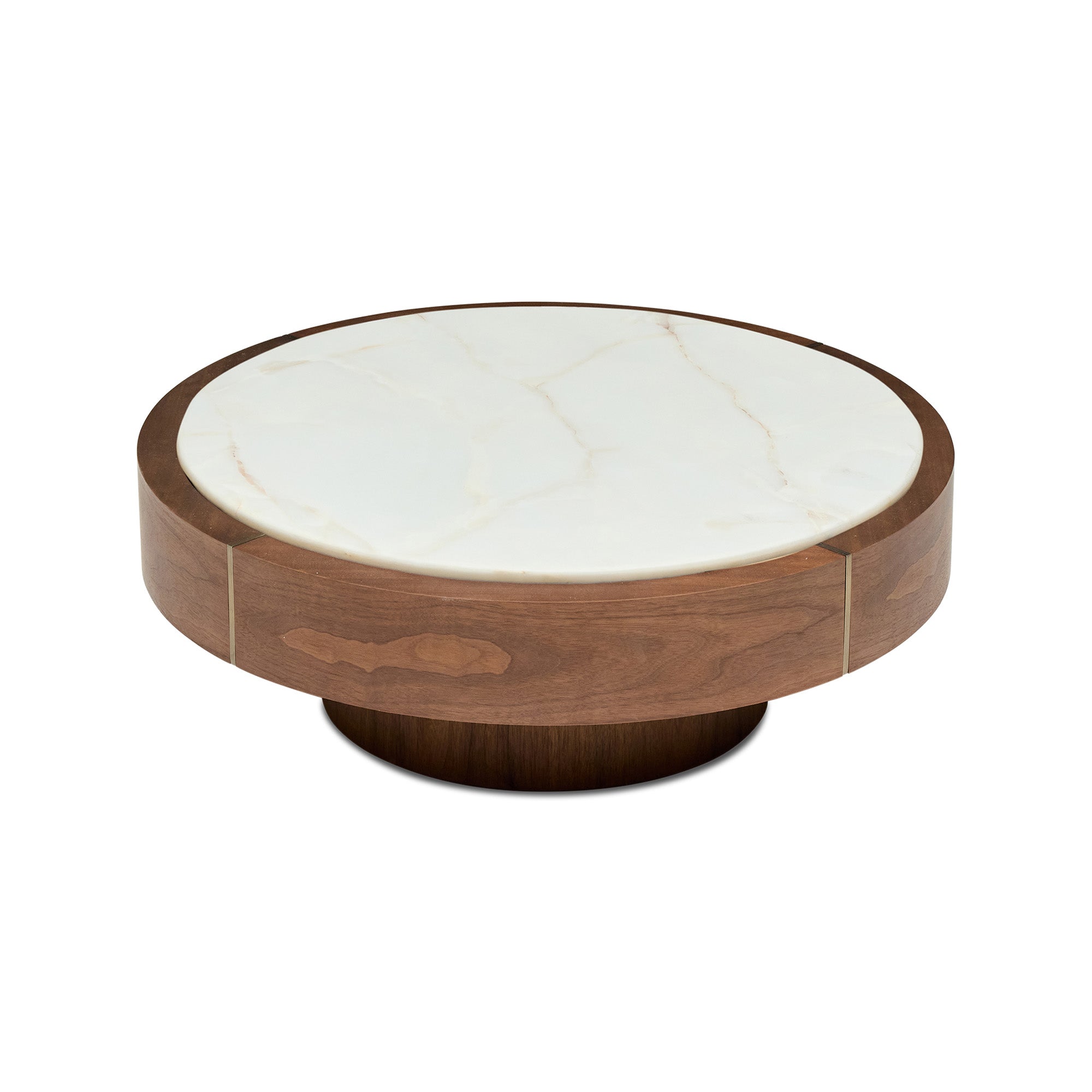 Tori Round Coffee Table Halo Walnut Small