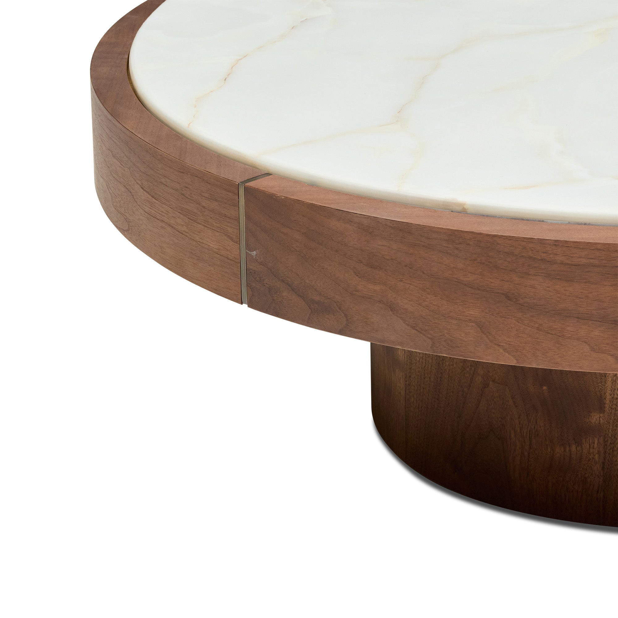 Tori Round Coffee Table Halo Walnut Large