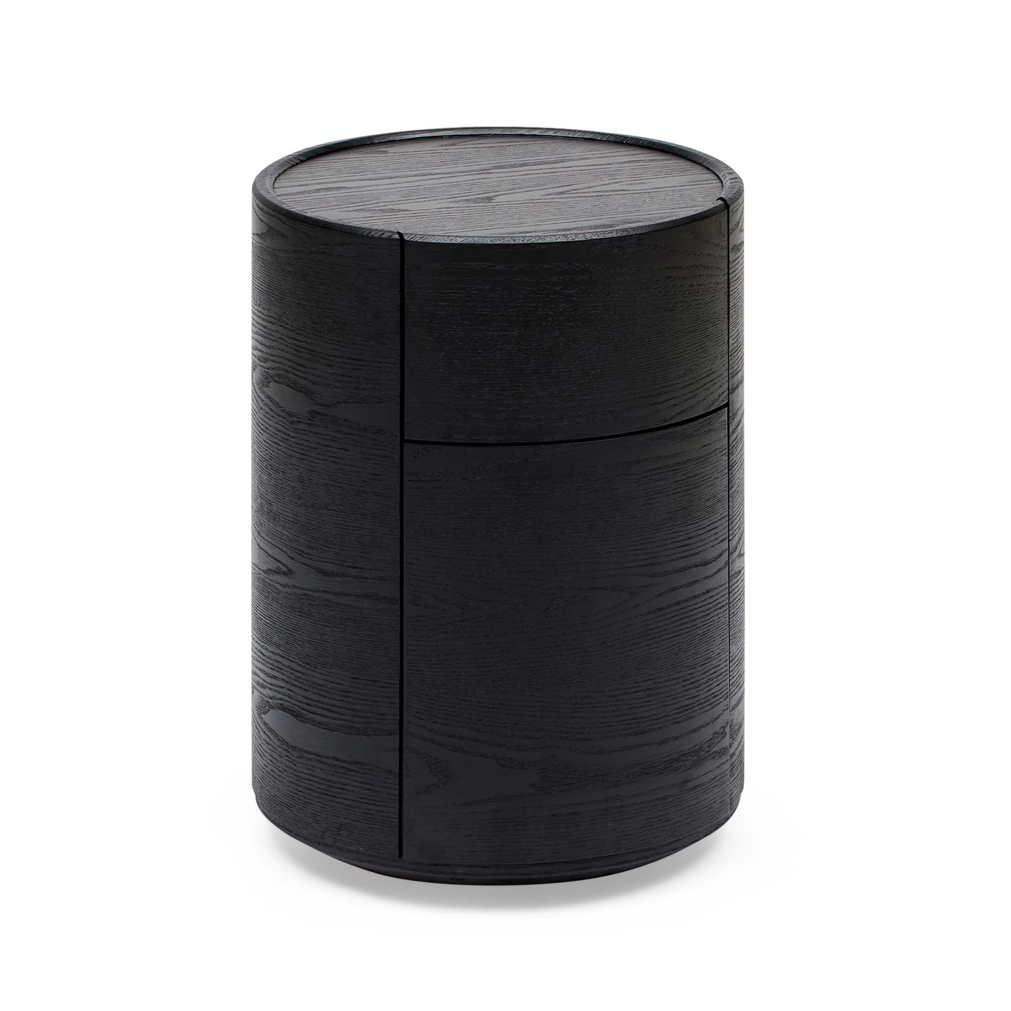 Rivo Round Bedside Black Ash