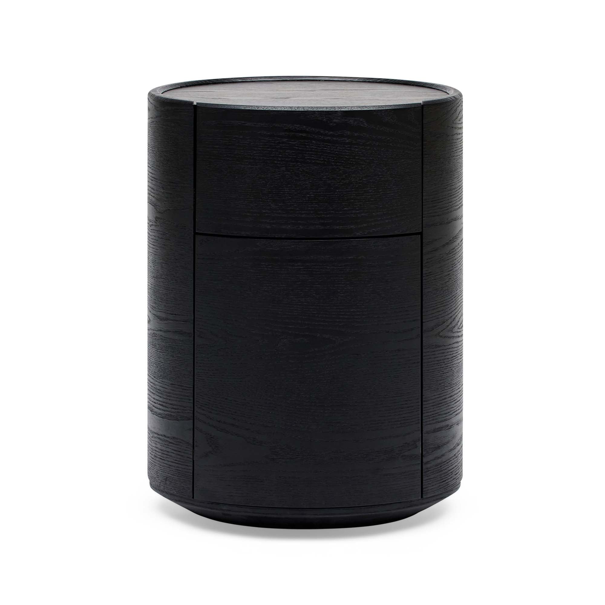 Rivo Round Bedside Black Ash