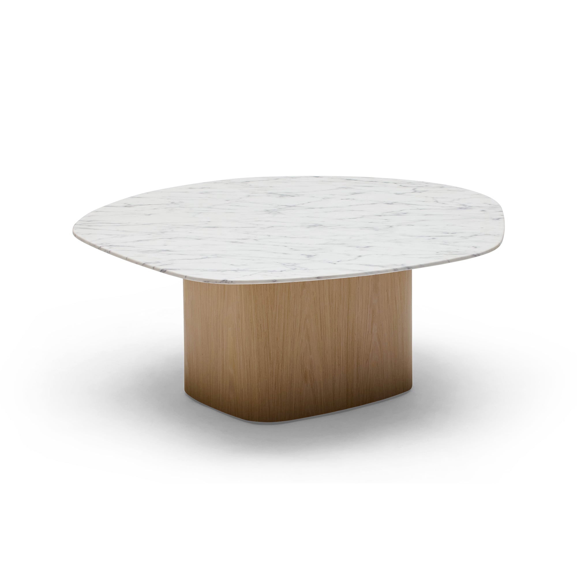Lola Coffee Table Blonde Carrara Marble Small