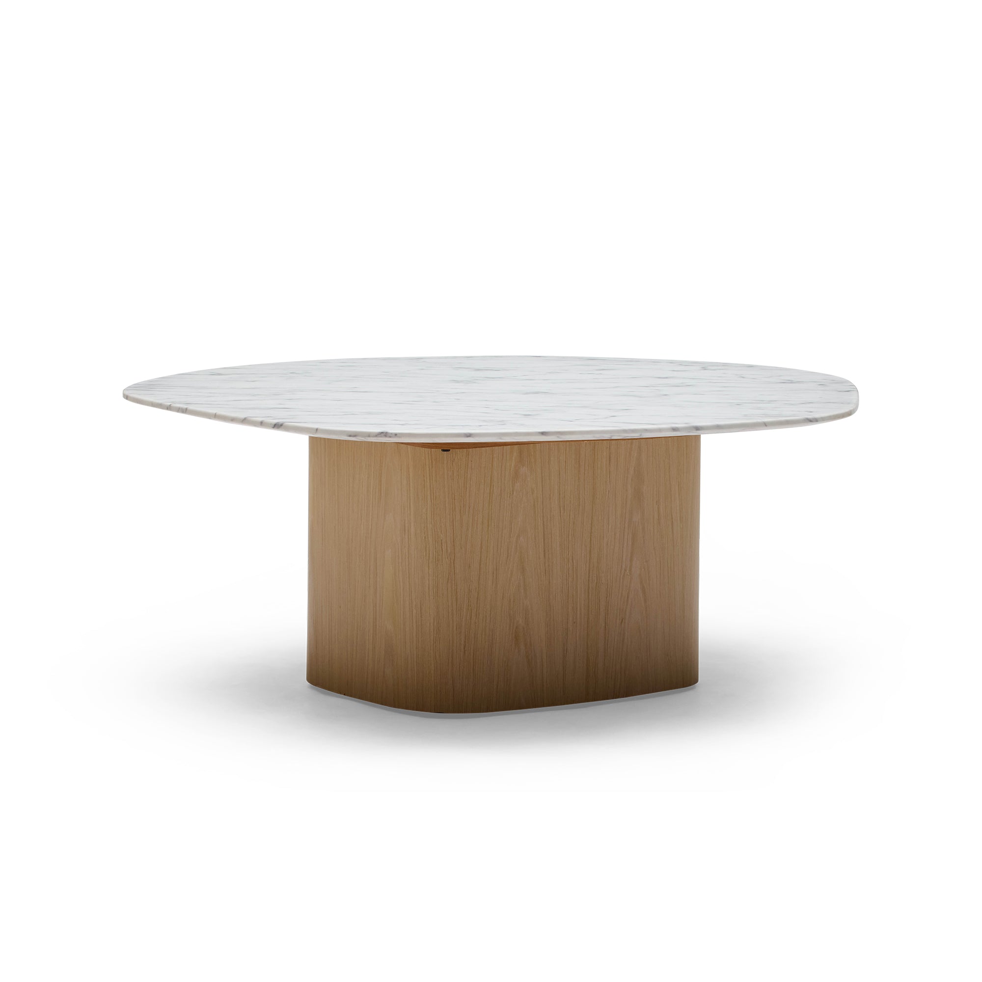 Lola Coffee Table Blonde Carrara Marble Small