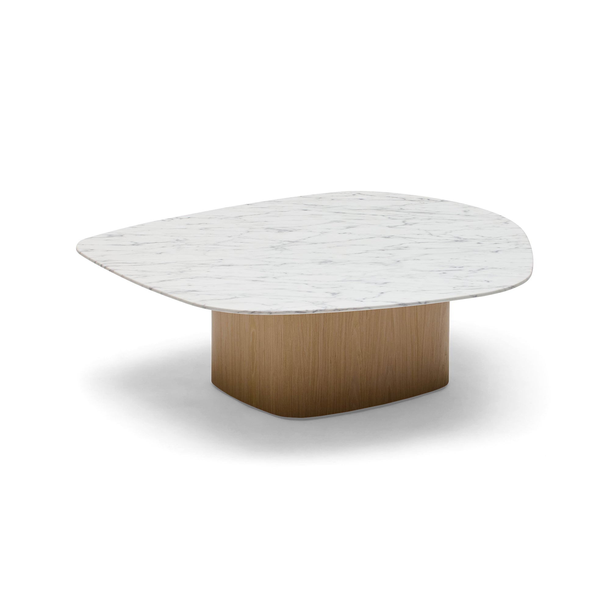 Lola Coffee Table Blonde Carrara Marble Large