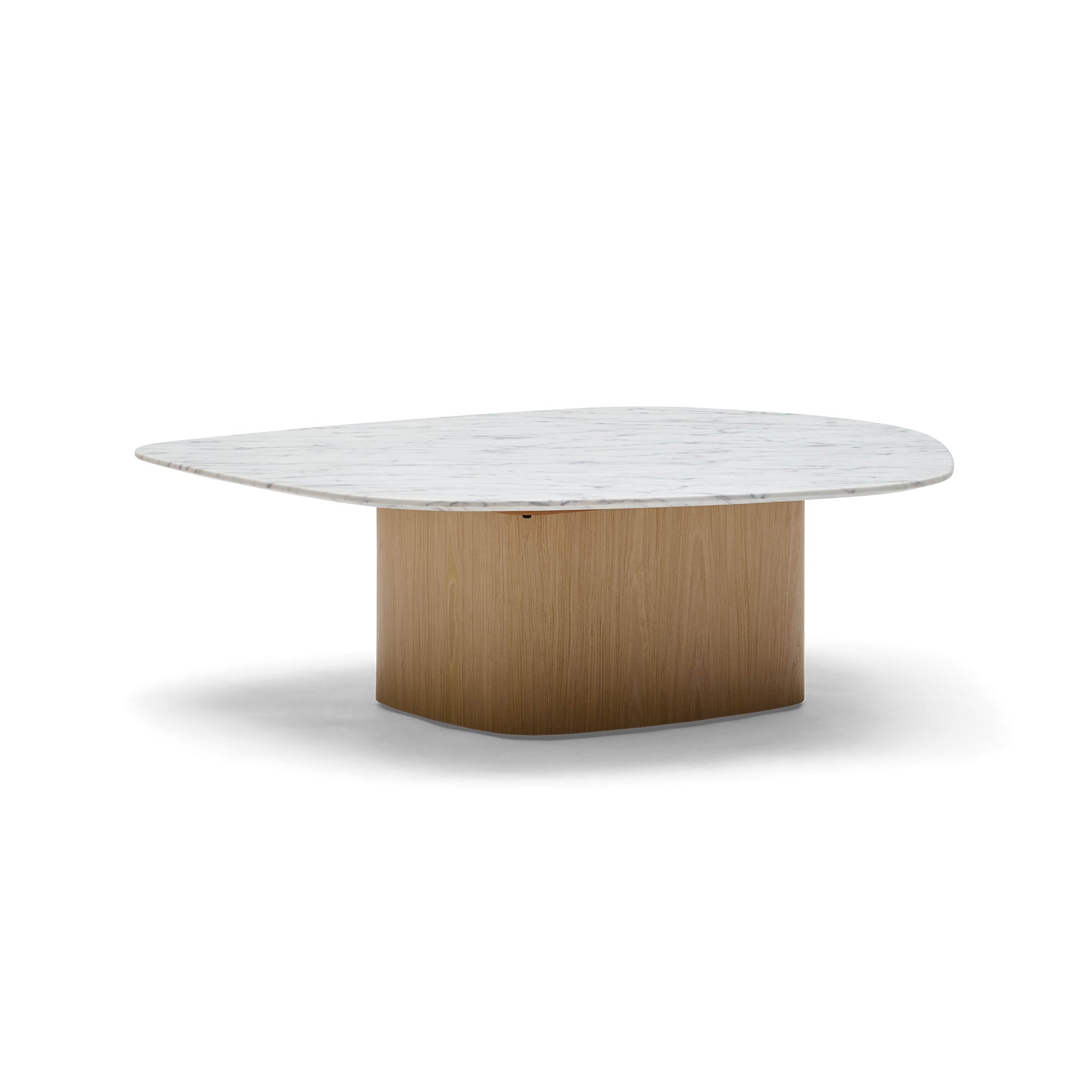 Lola Coffee Table Blonde Carrara Marble Large