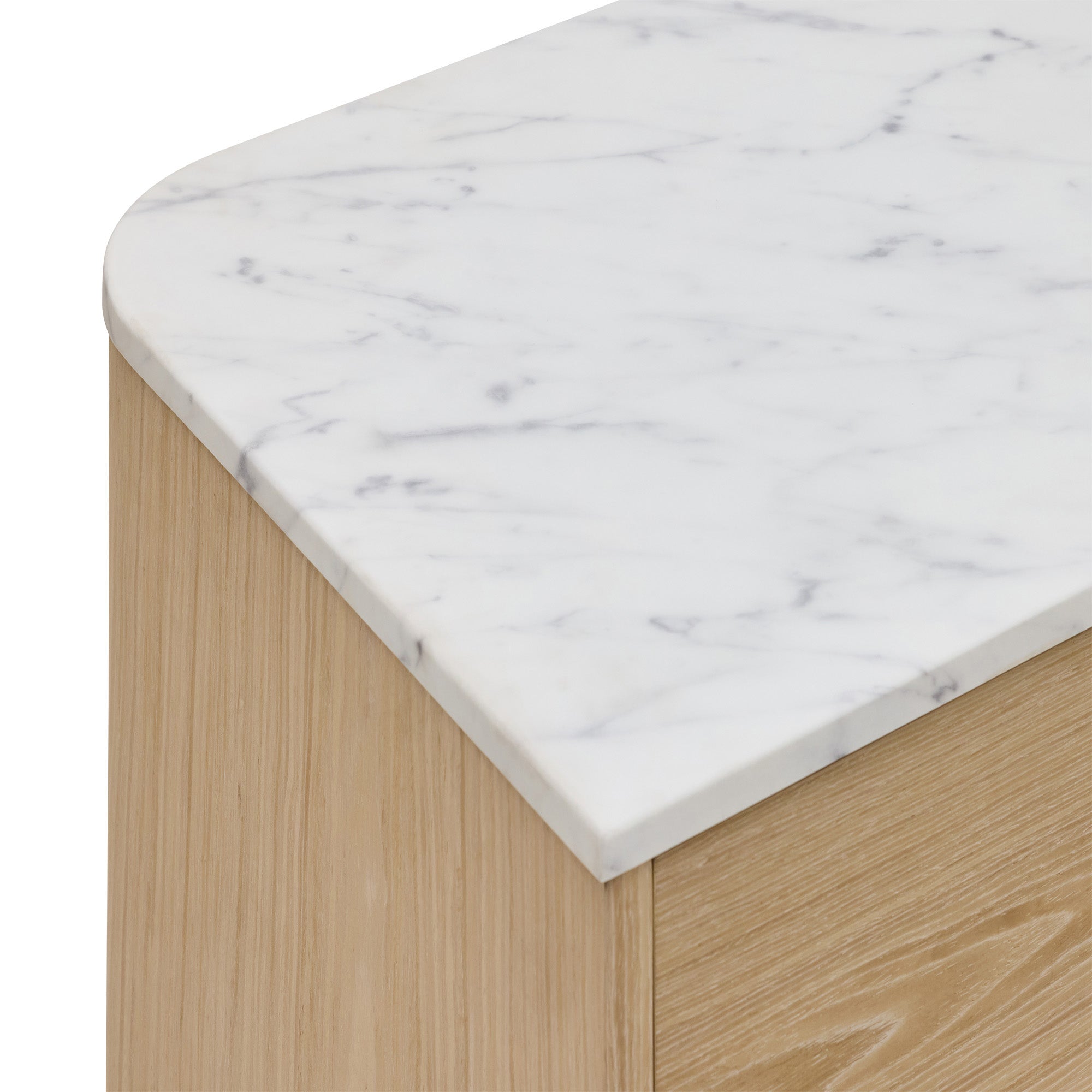 Lola Bedside Blonde Carrara Marble Grande
