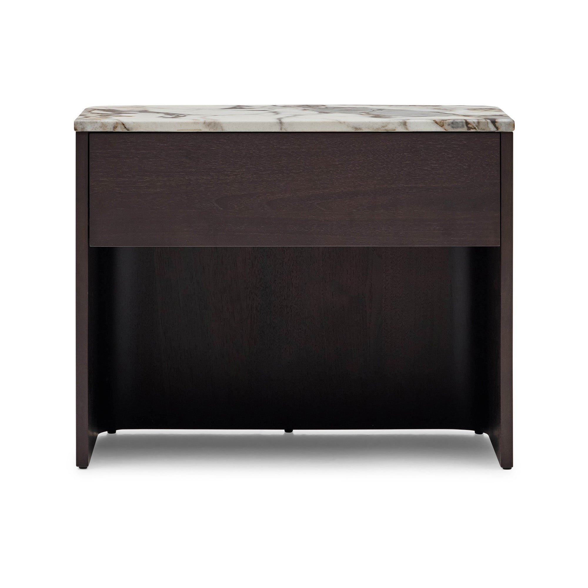 Lola Bedside Walnut Tempest Marble Grande