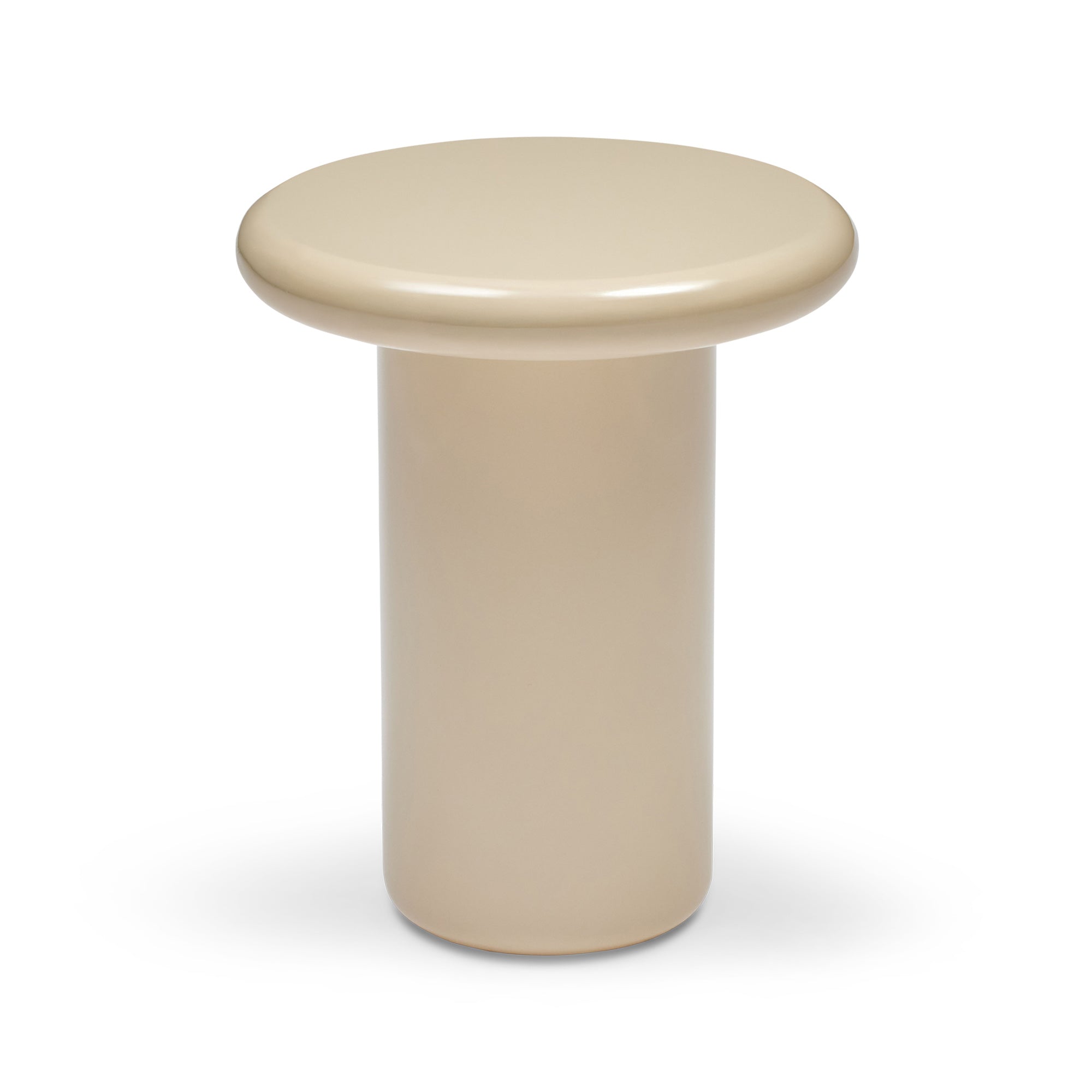 Fleur Side Table Beige Gloss