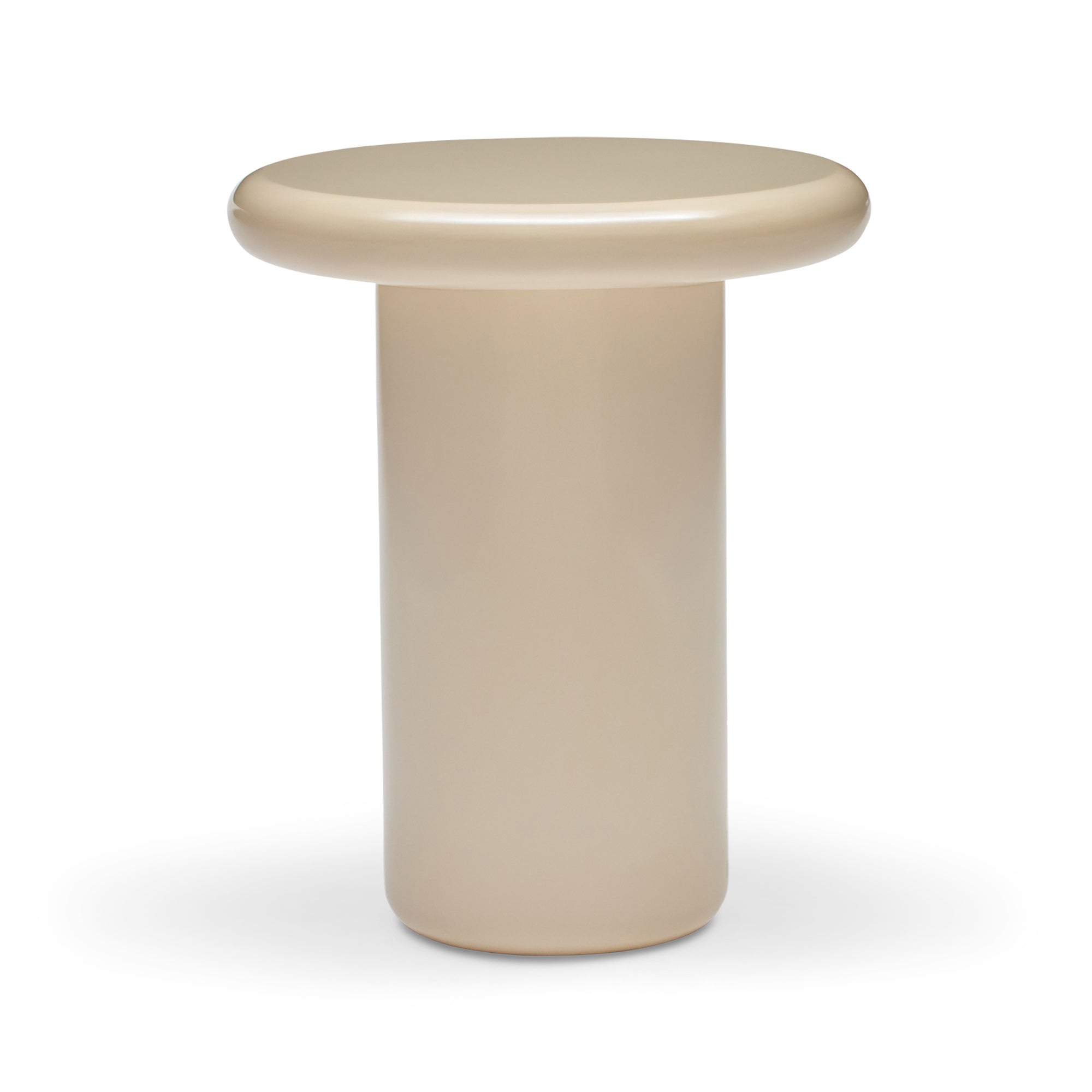 Fleur Side Table Beige Gloss