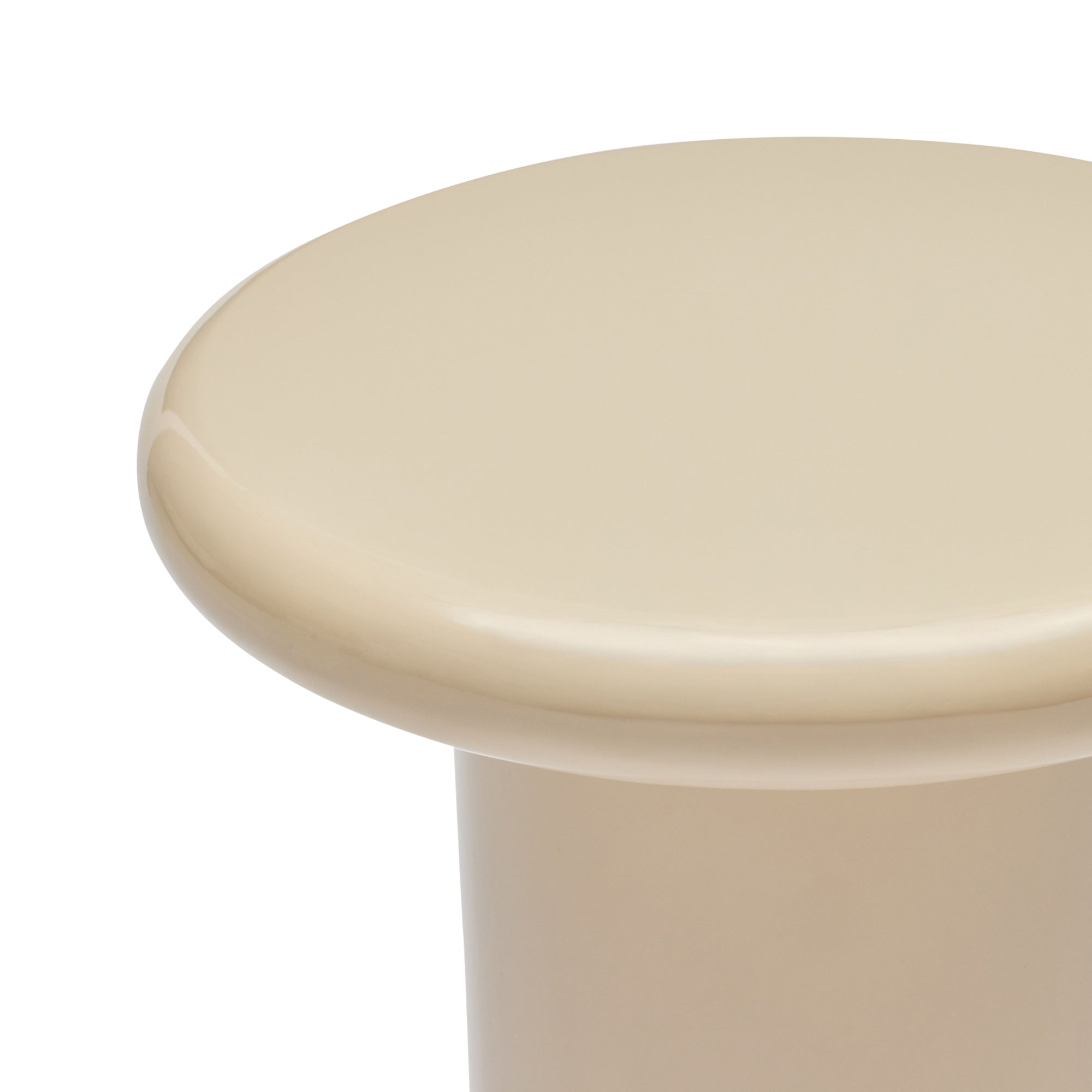 Fleur Side Table Beige Gloss