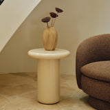 Fleur Side Table Beige Gloss