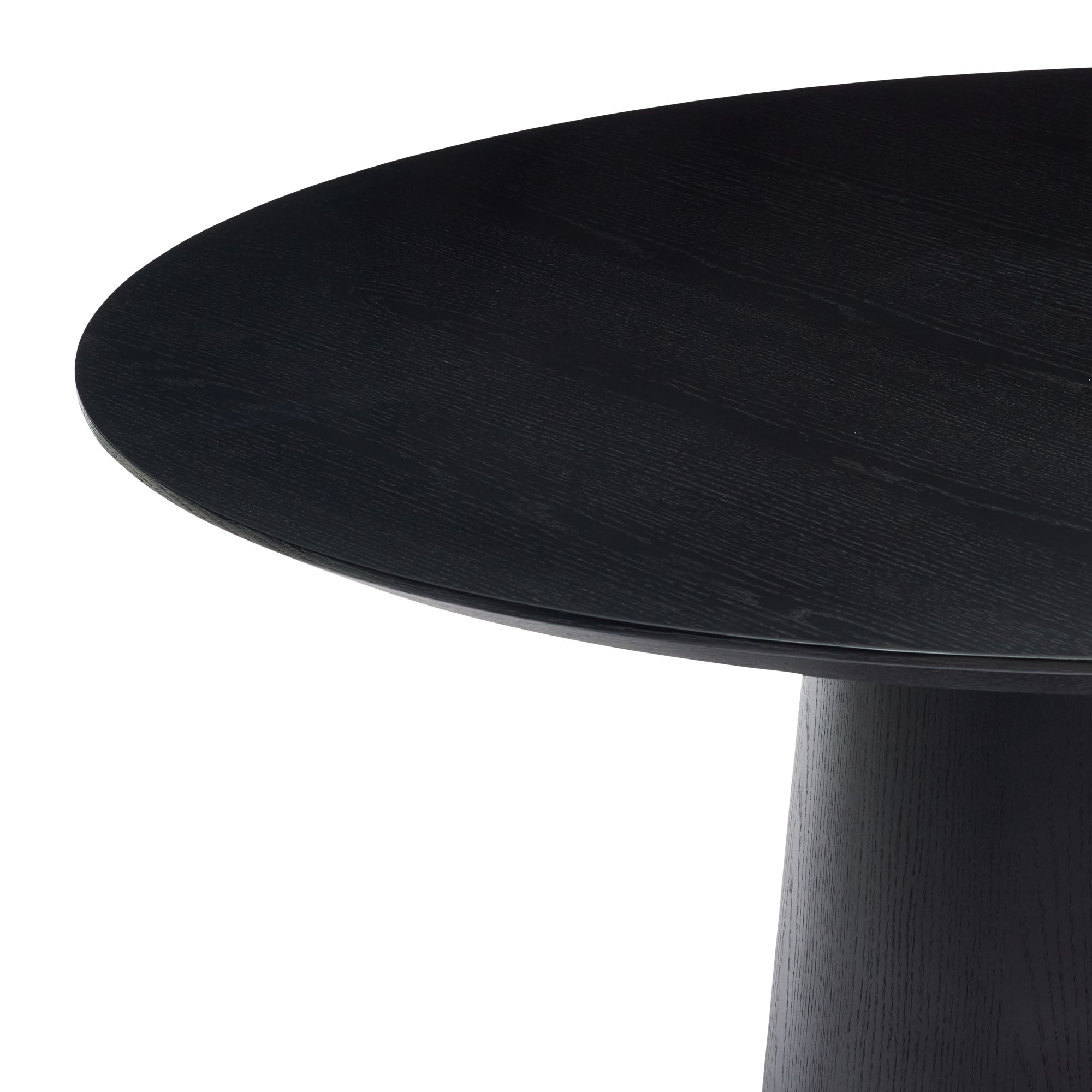 Pippa Round Dining Table Black Small