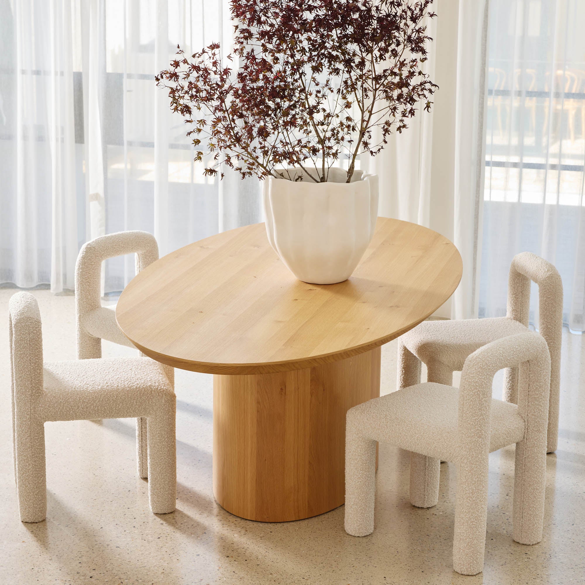 Pippa Oval Dining Table Natural Small