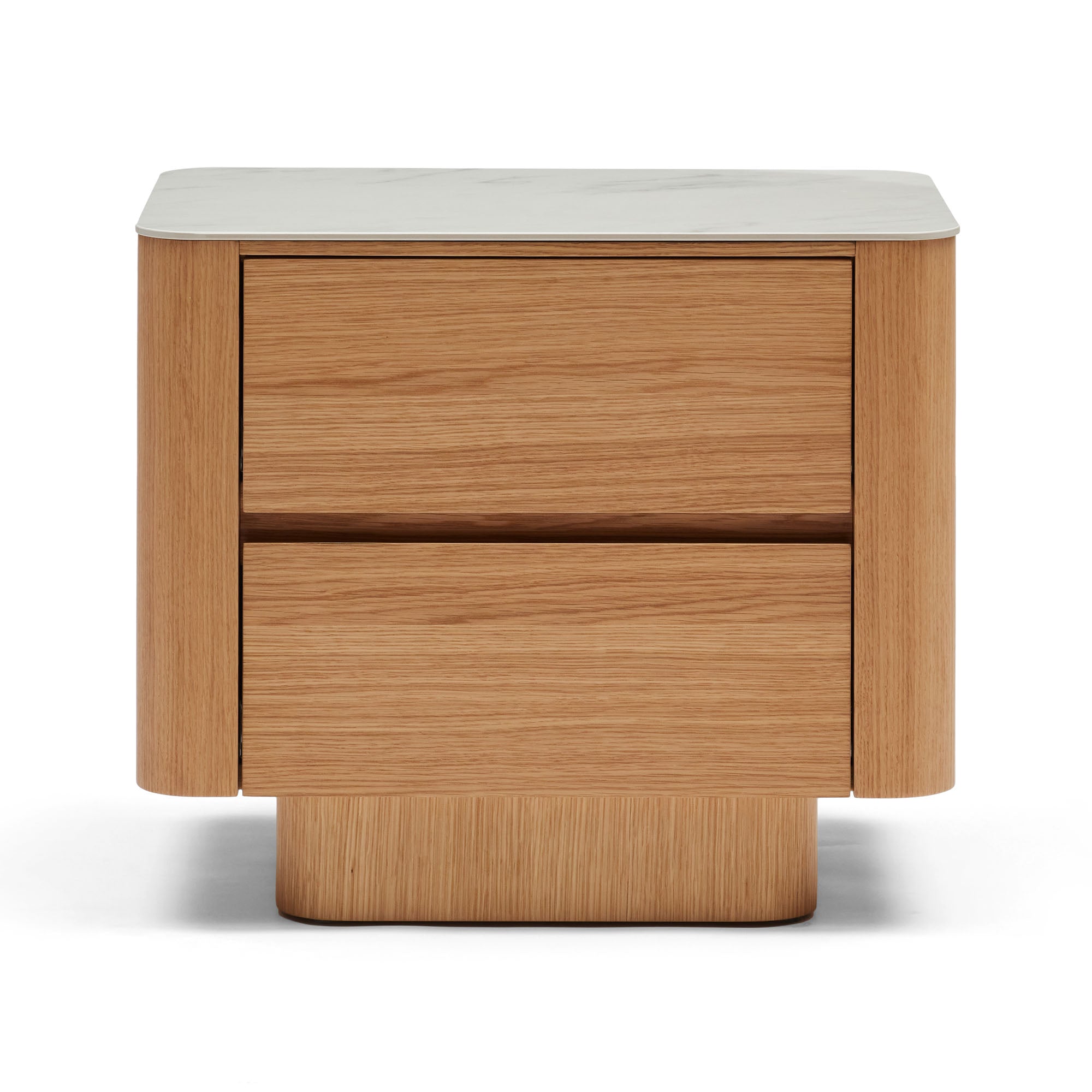 Clio Bedside Natural White Marble Ceramic