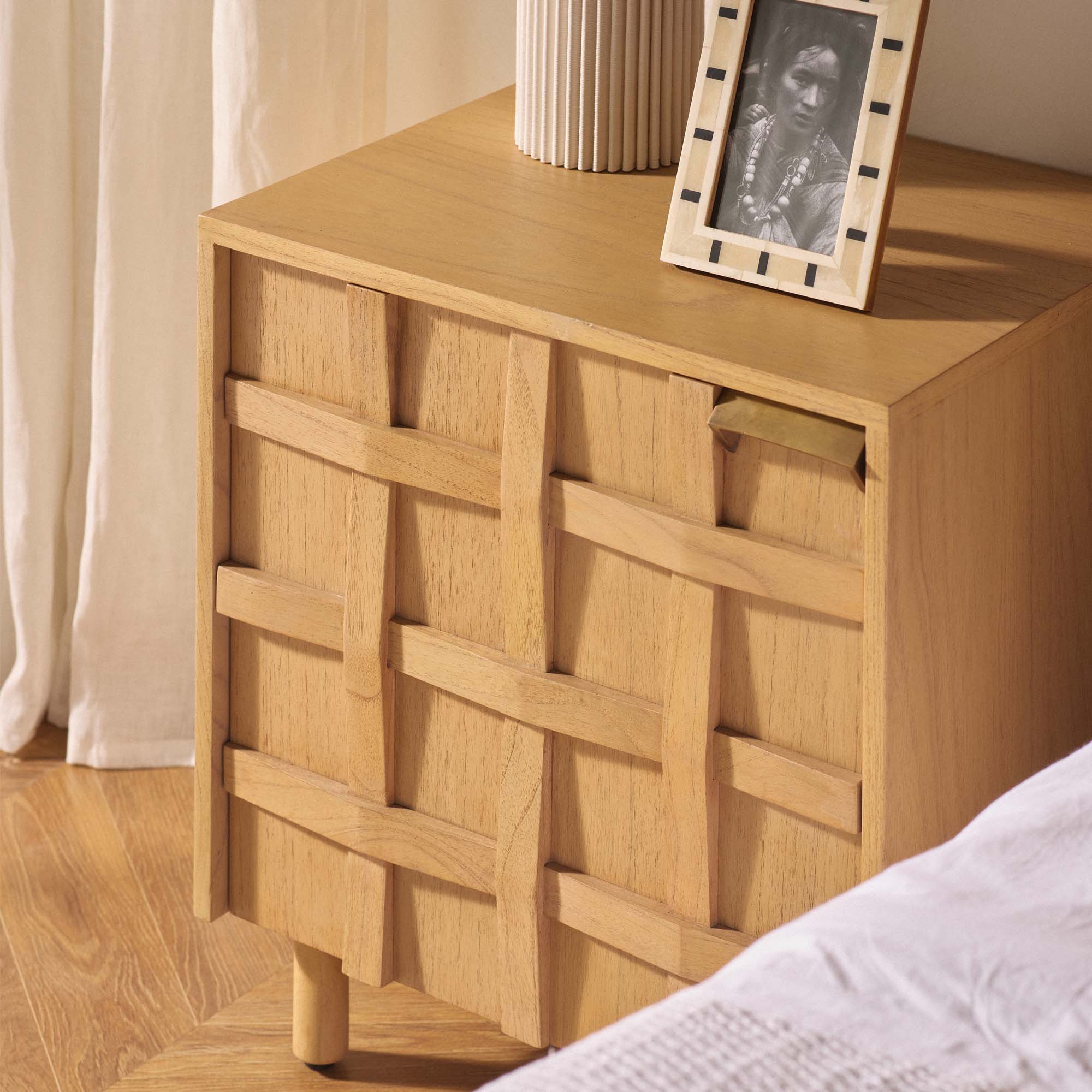 Ares Bedside Natural Right Side Handle