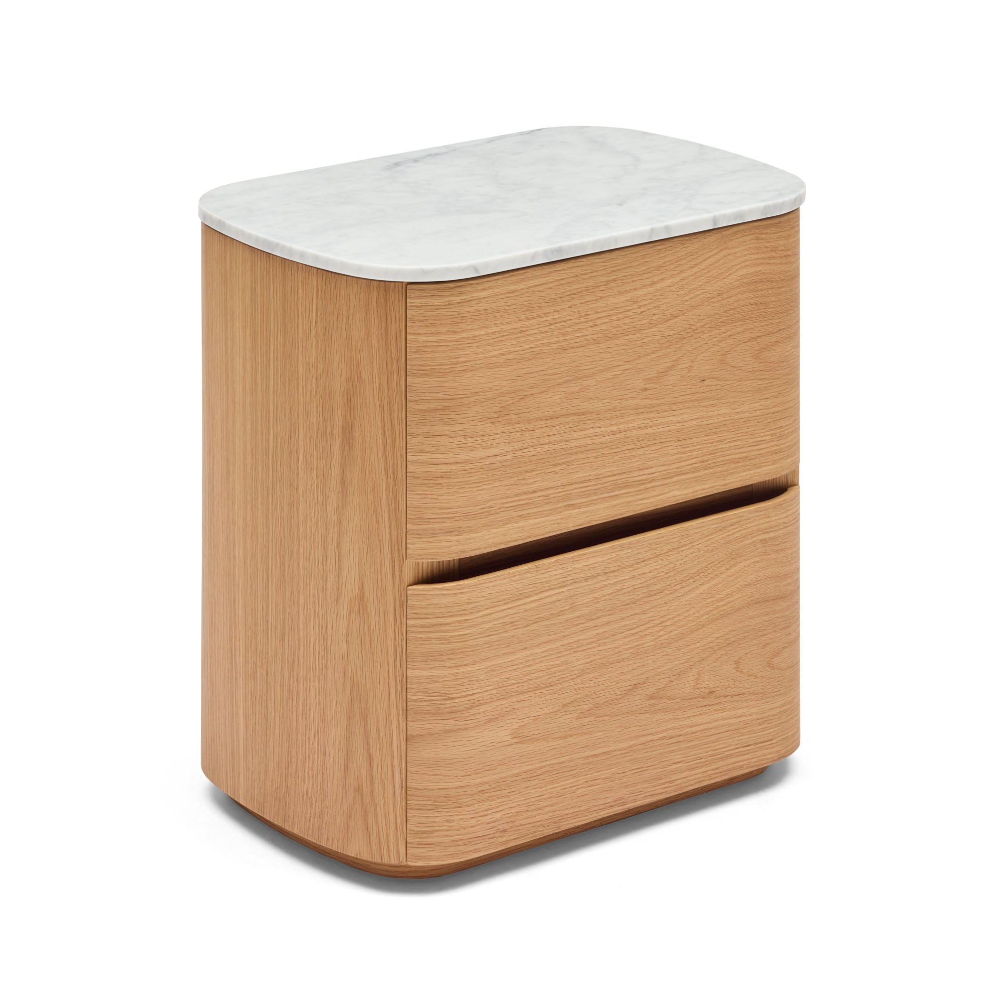 Alza Bedside Natural White Marble