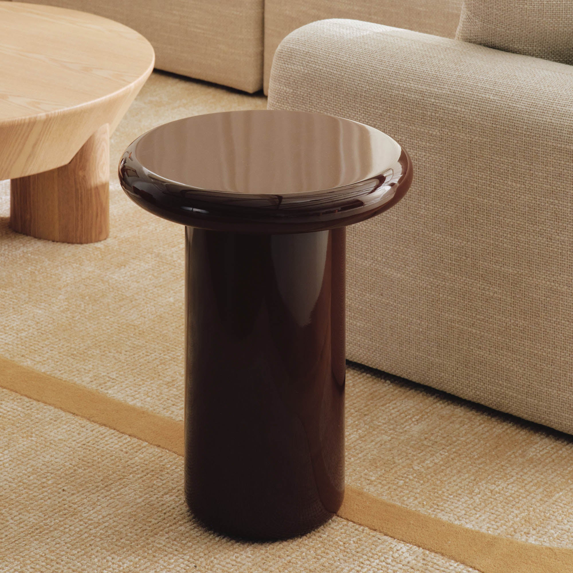Fleur Side Table Umber Gloss