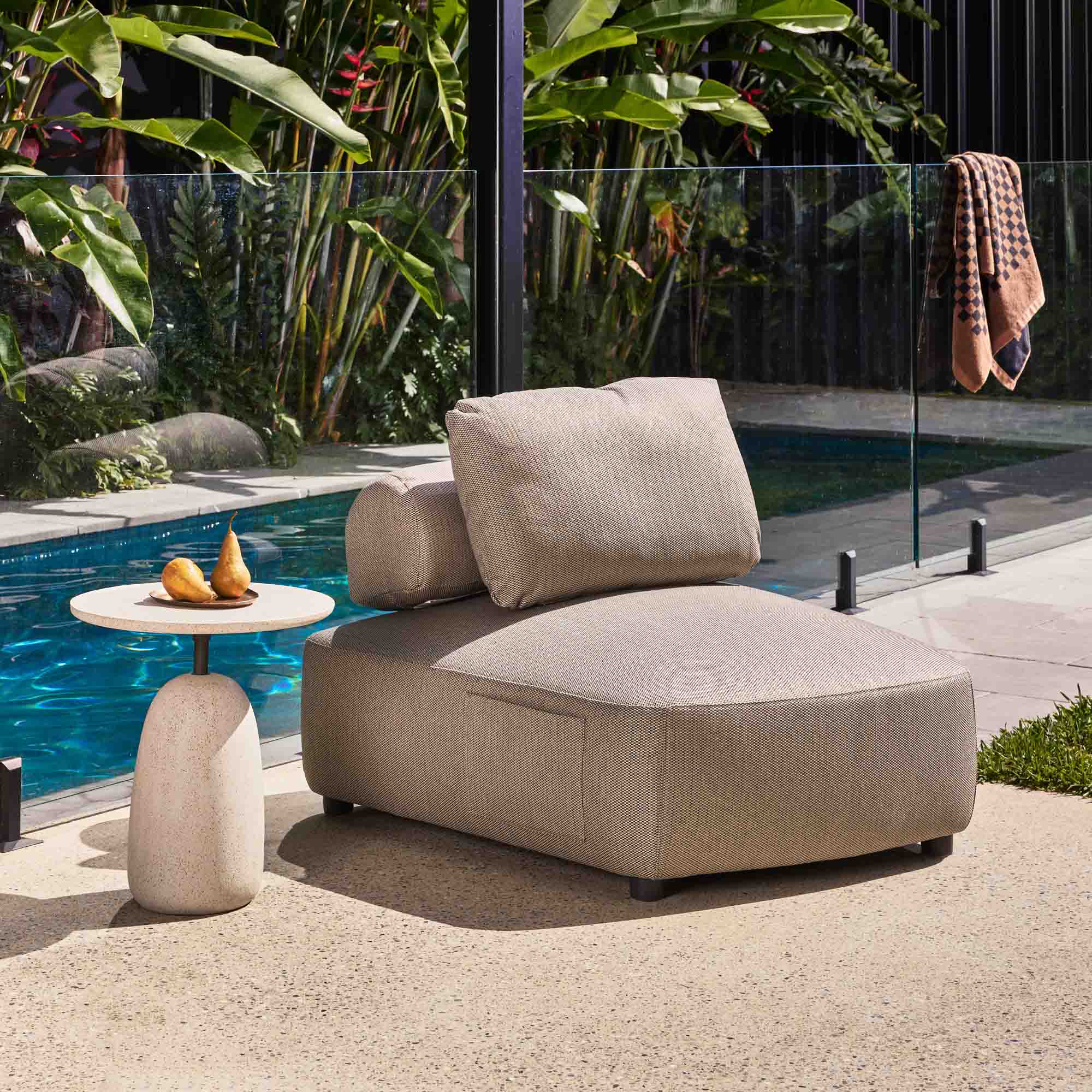 Dune Outdoor Sofa Chair Taupe