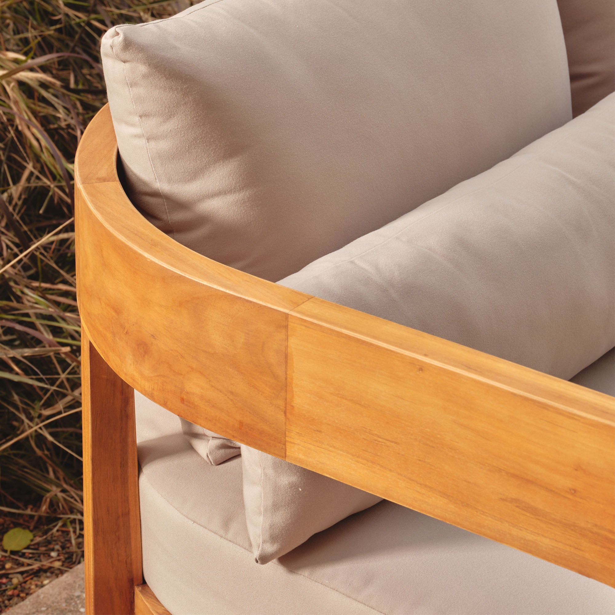 Avoca Outdoor Sofa Natural & Stone Right Chaise