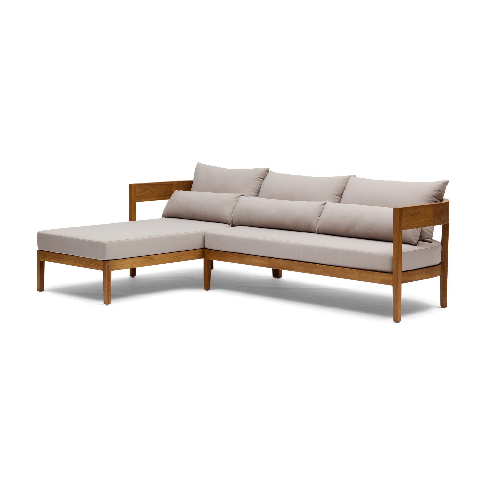 Avoca Outdoor Sofa Natural & Stone Left Chaise