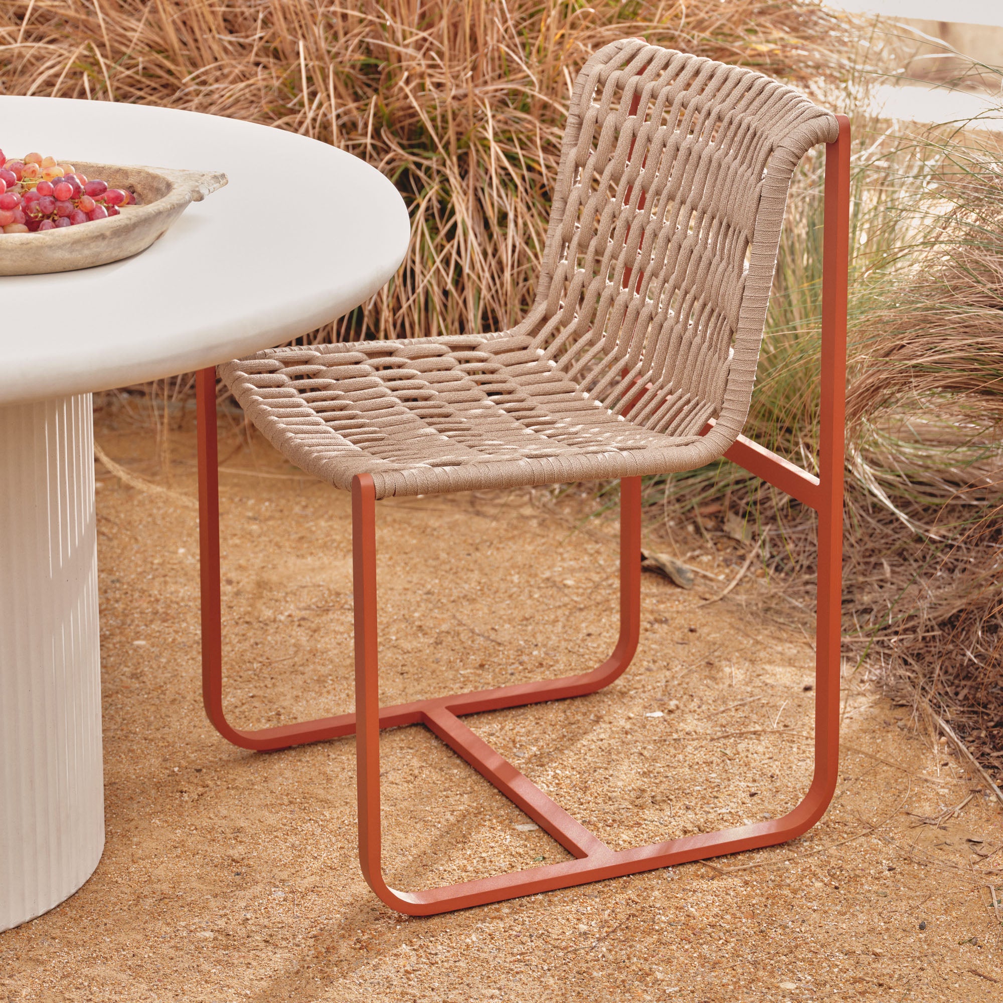 Paros Outdoor Dining Chair Mist Russett