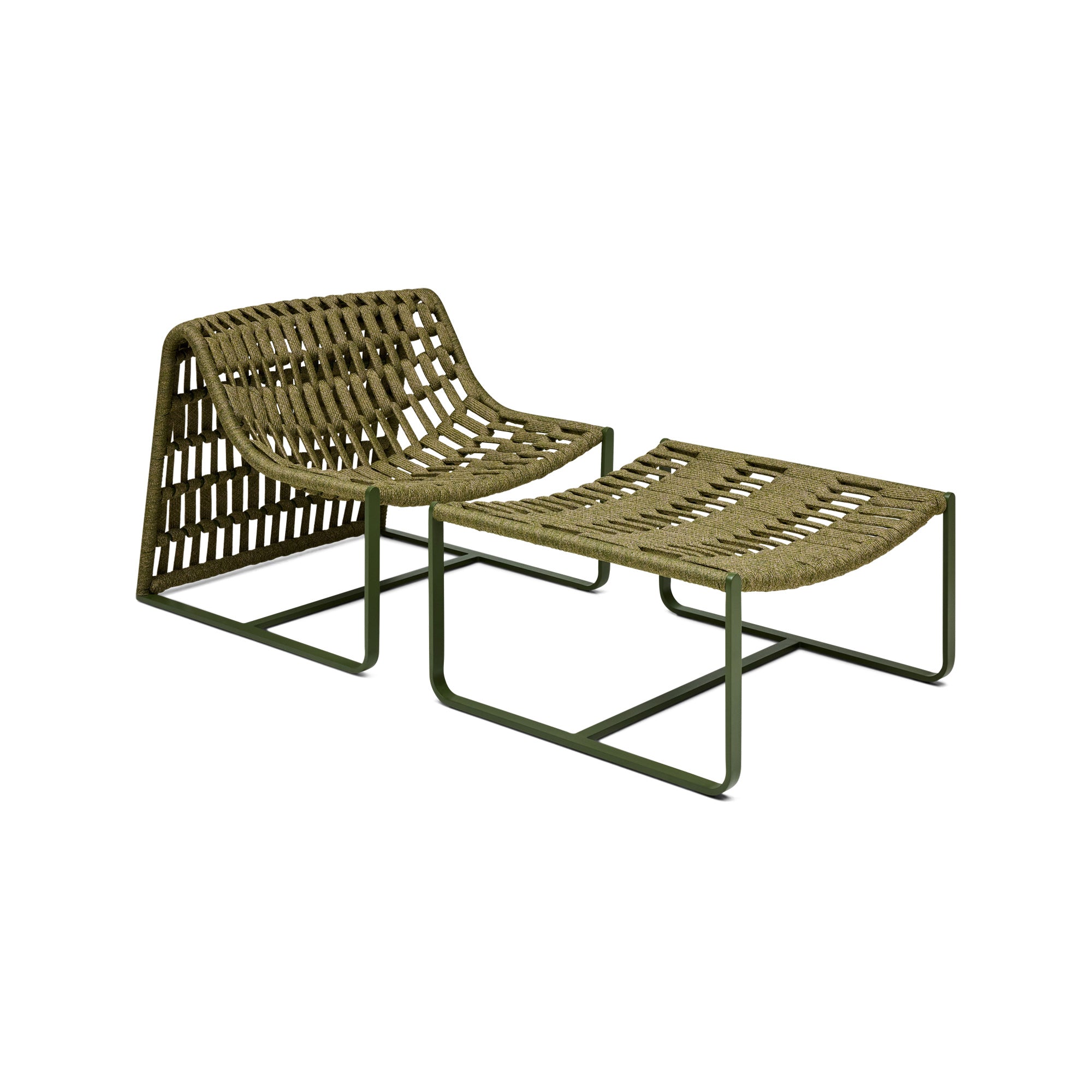 Paros Outdoor Chair & Ottoman Alpine