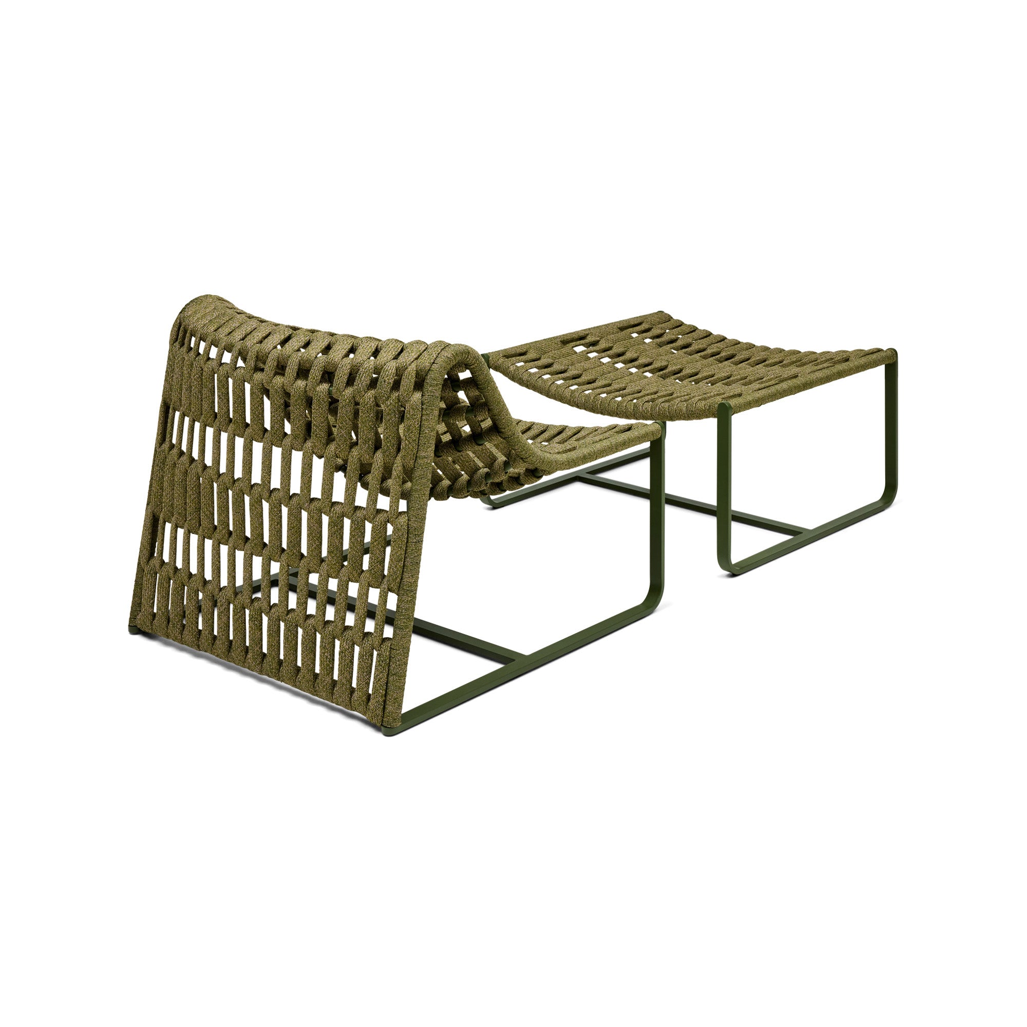 Paros Outdoor Chair & Ottoman Alpine