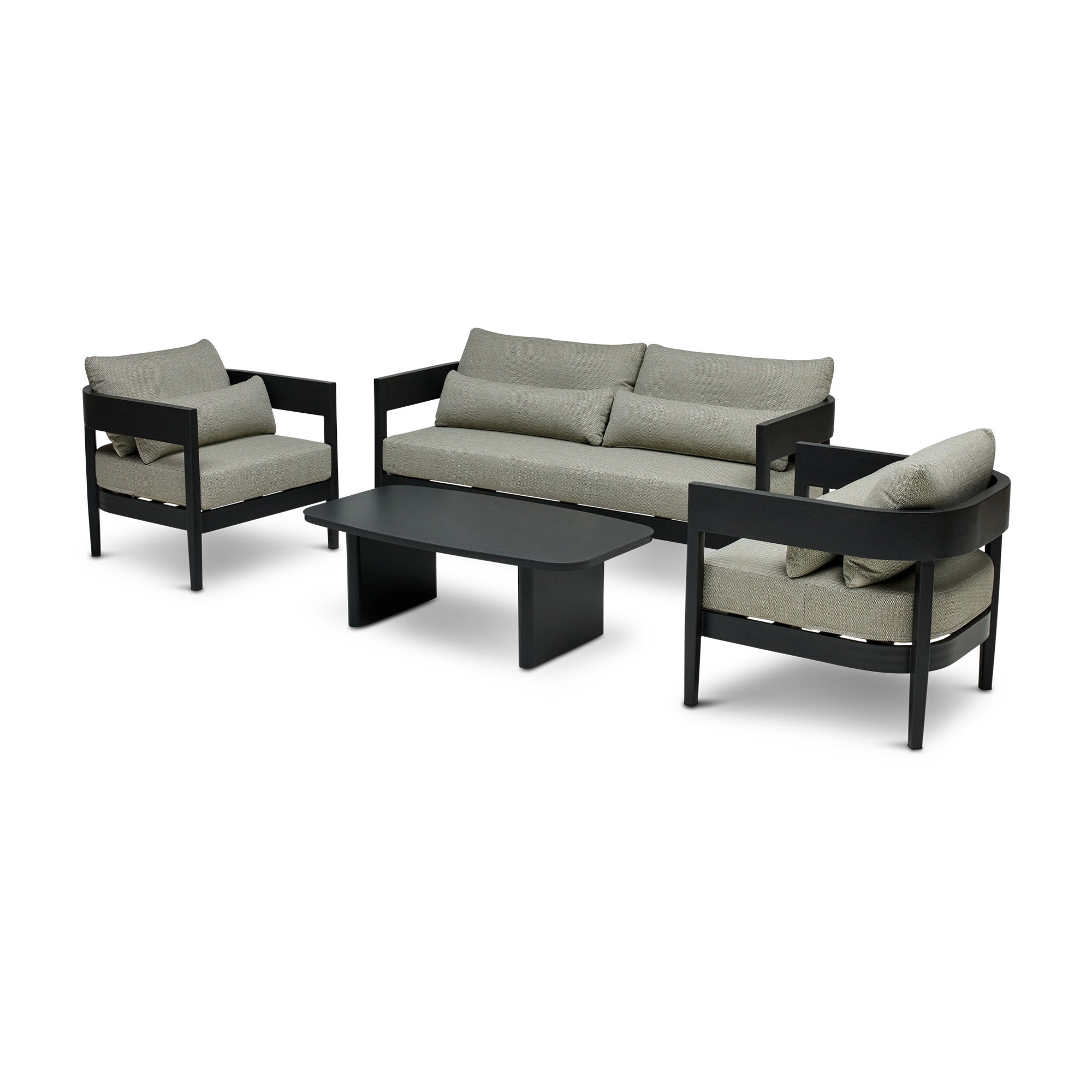 Sorrento Outdoor Chair Black & Olive Grove