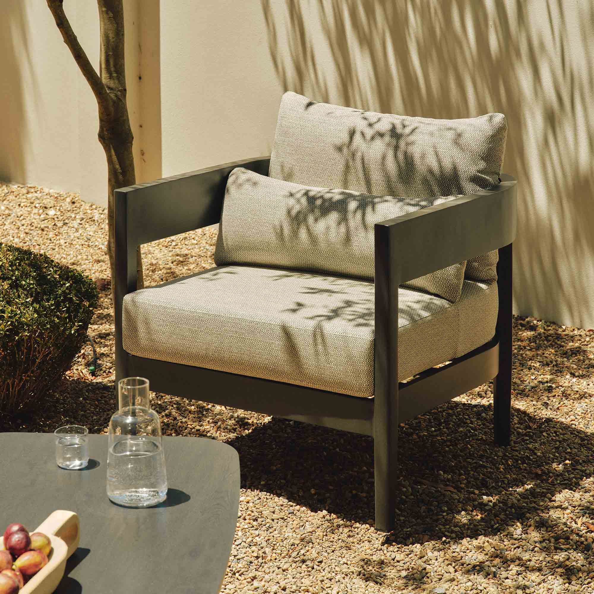Sorrento Outdoor Chair Black & Olive Grove