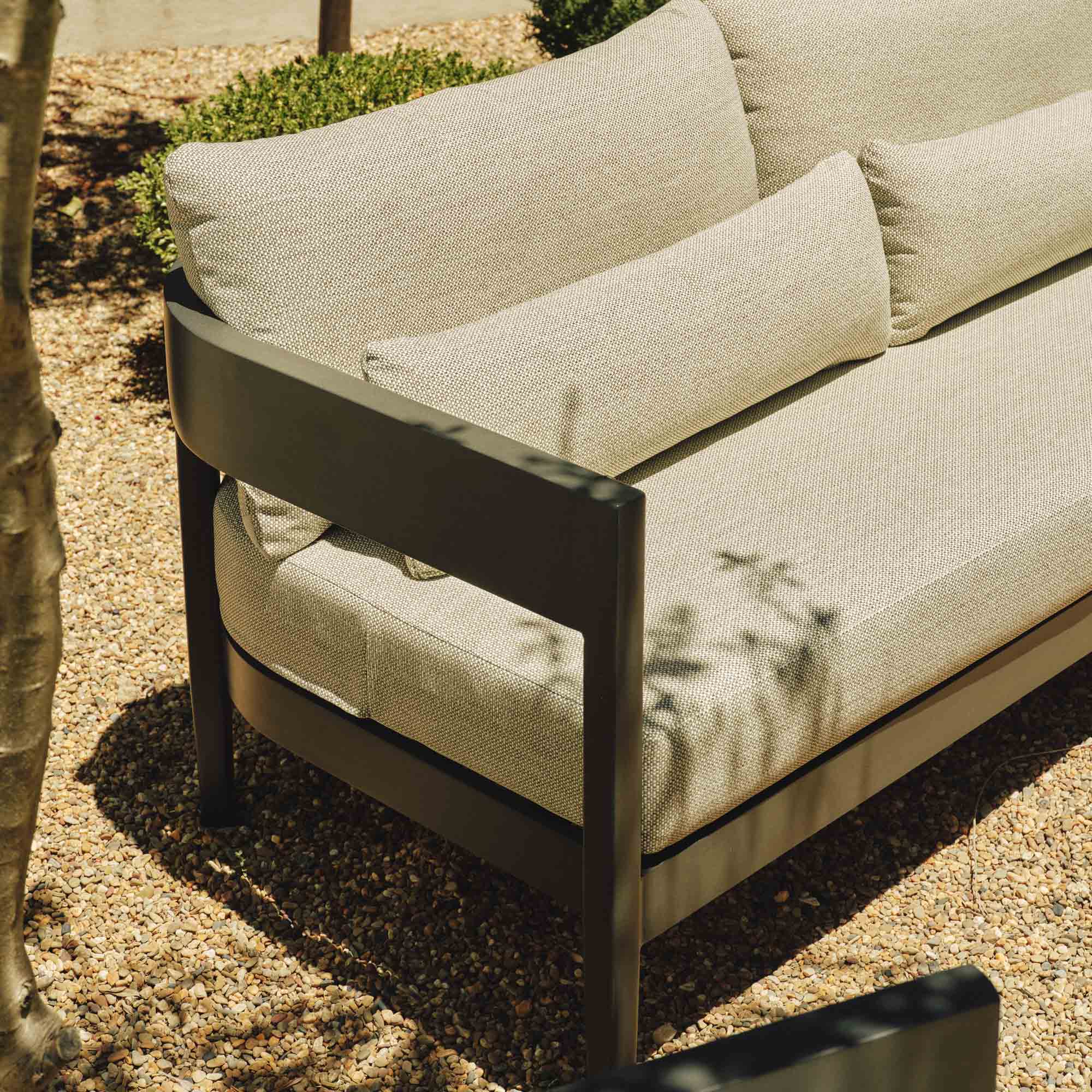 Sorrento Outdoor Sofa Black & Olive Grove