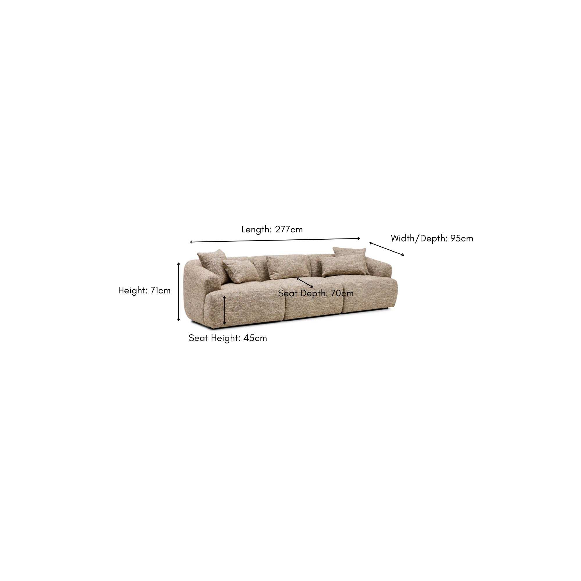 Harris Modular Sofa Desert 3 Seat