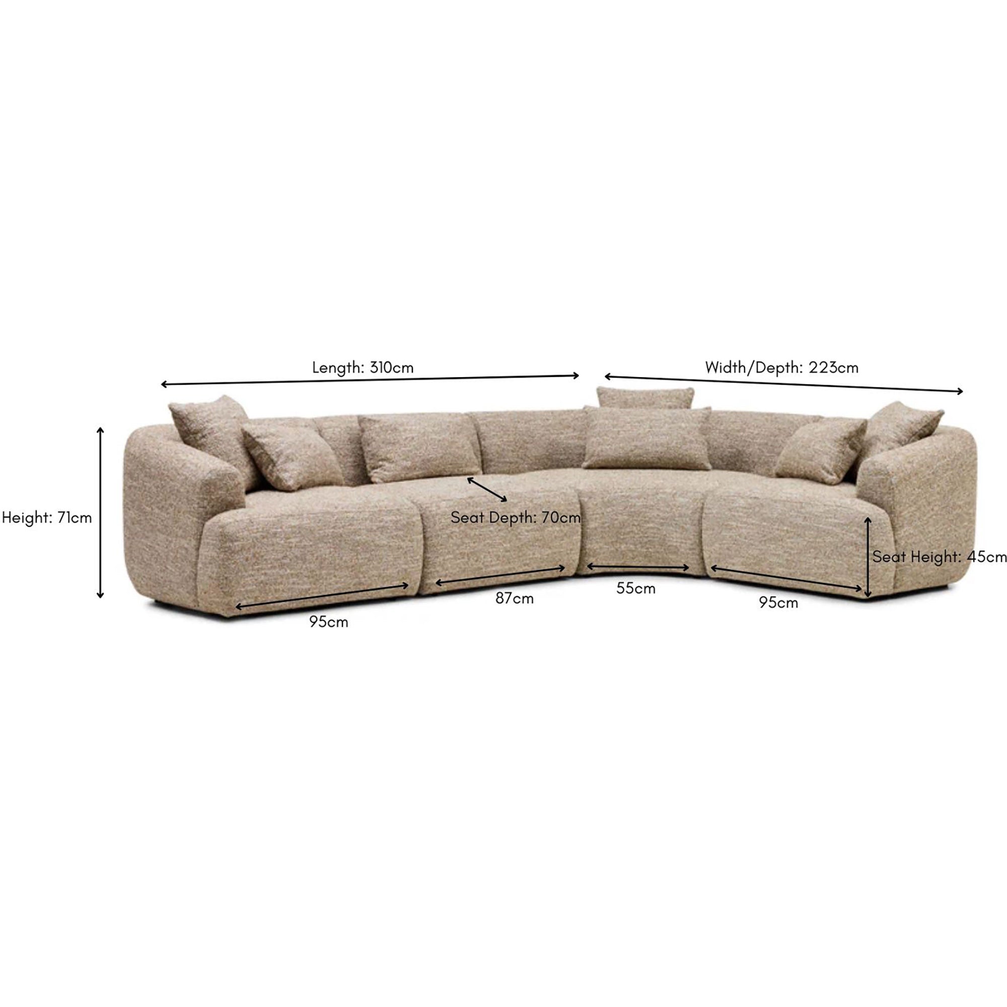 Harris Modular Sofa Desert 4 Seat Corner