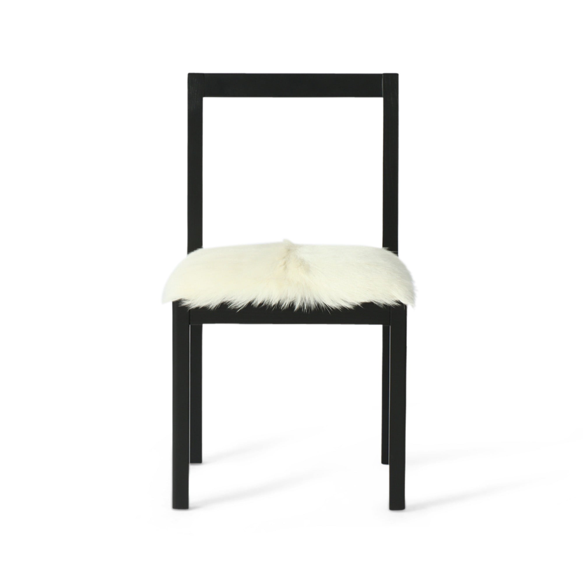 Subo Dining Chair White Goat Skin