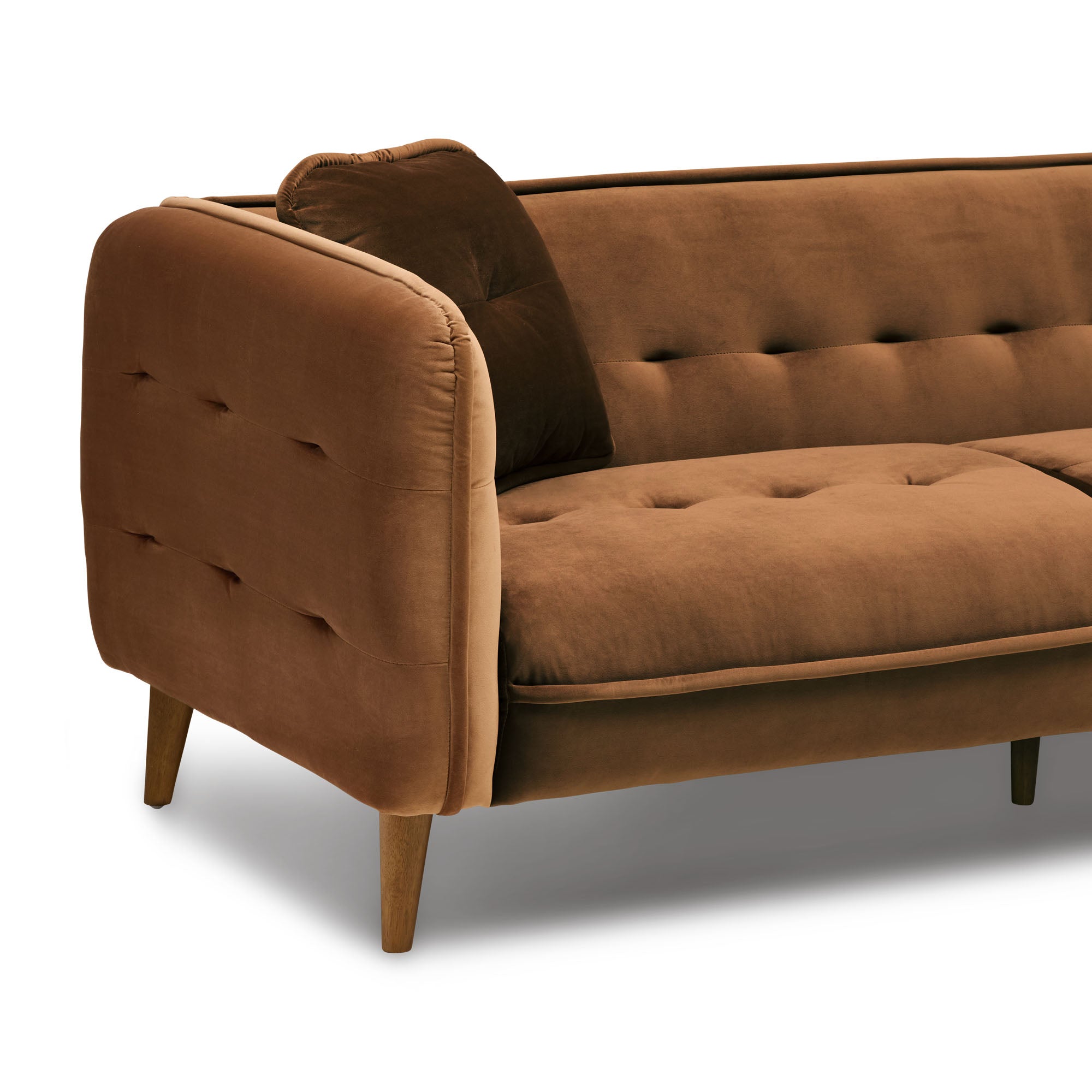 Paola Sofa Umber Velvet Sample