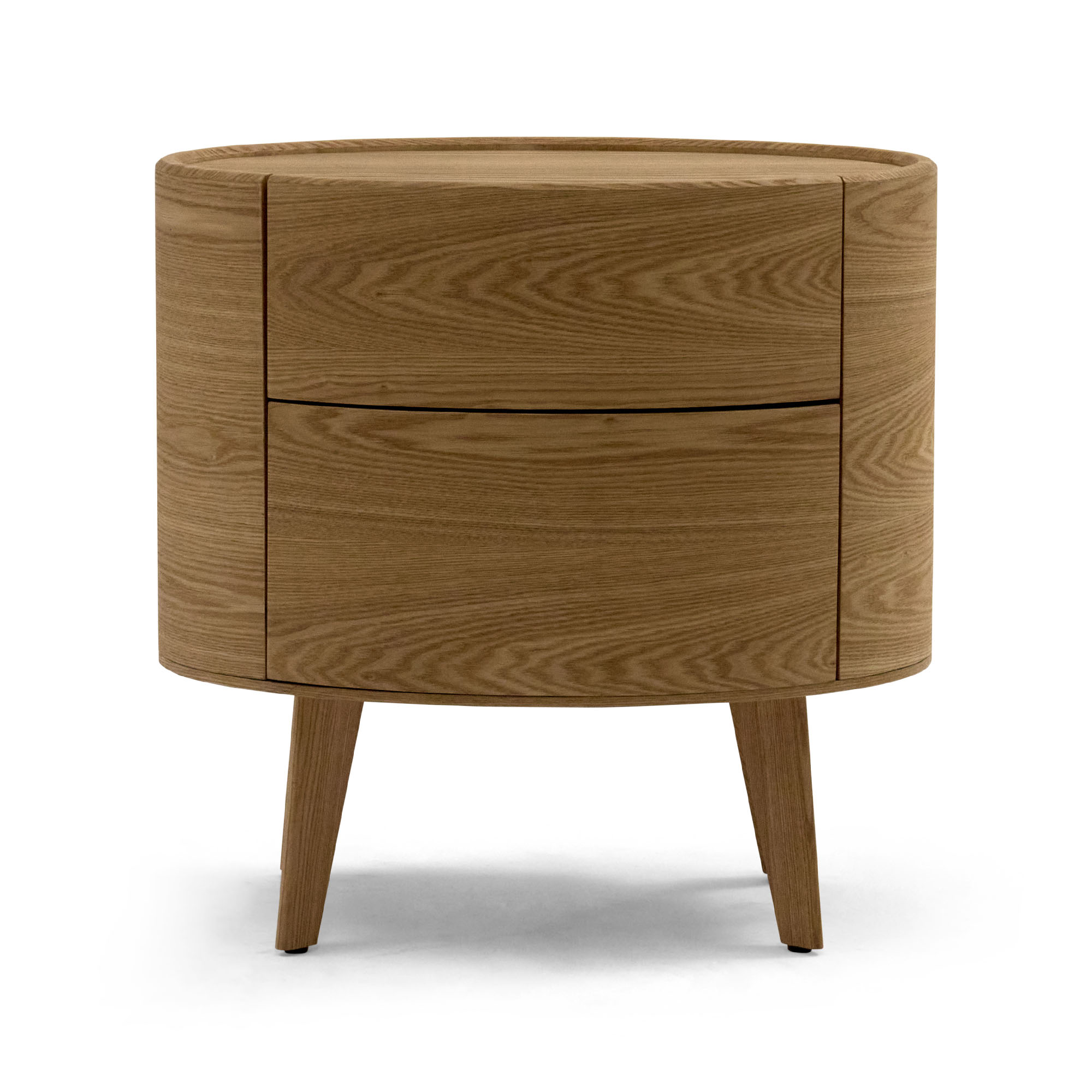 Set 2 Oval Bedsides Natural