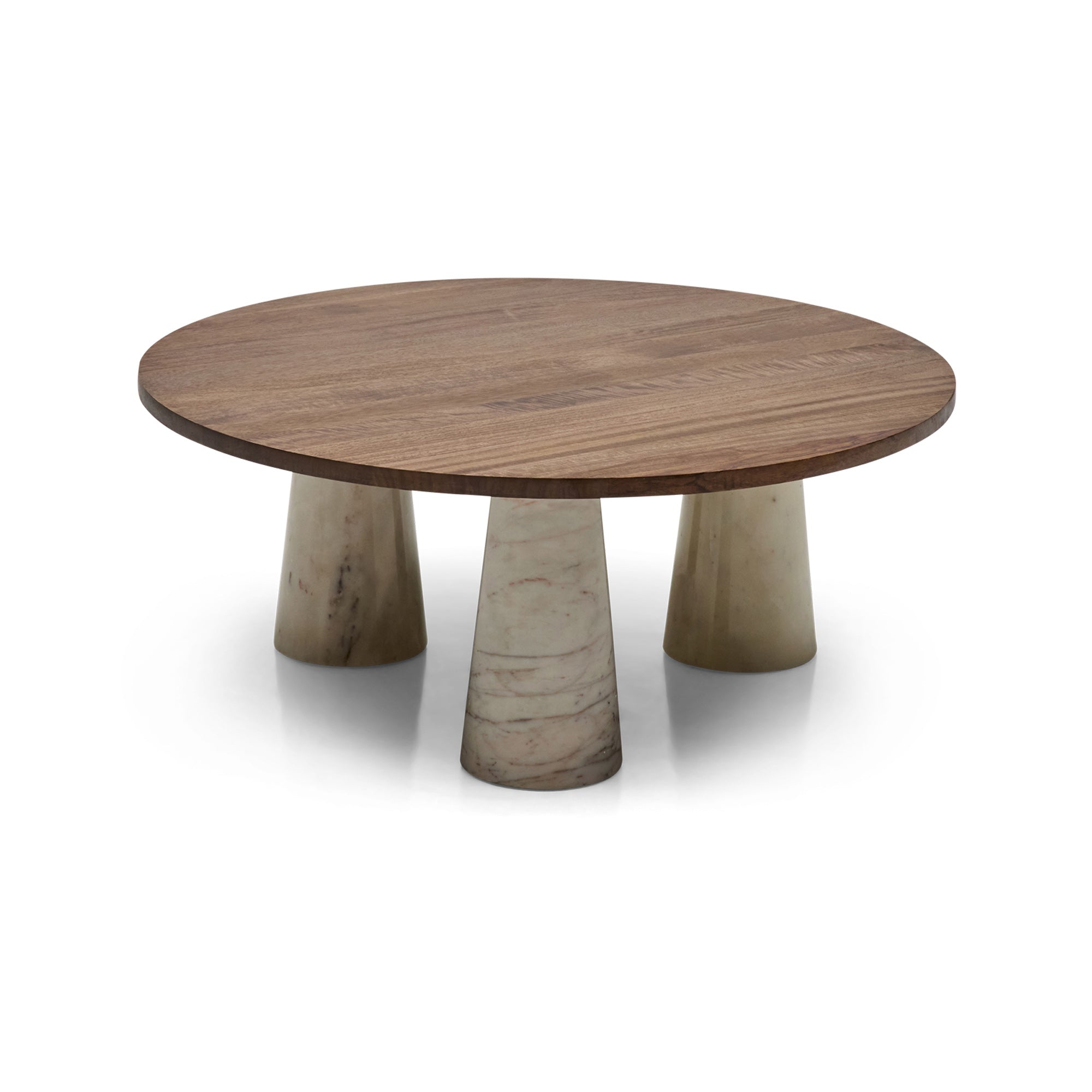 Beau Coffee Table White Banswara Marble Natural Sample