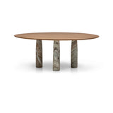 Bolo Dining Table Brown Rainforest Marble Sample