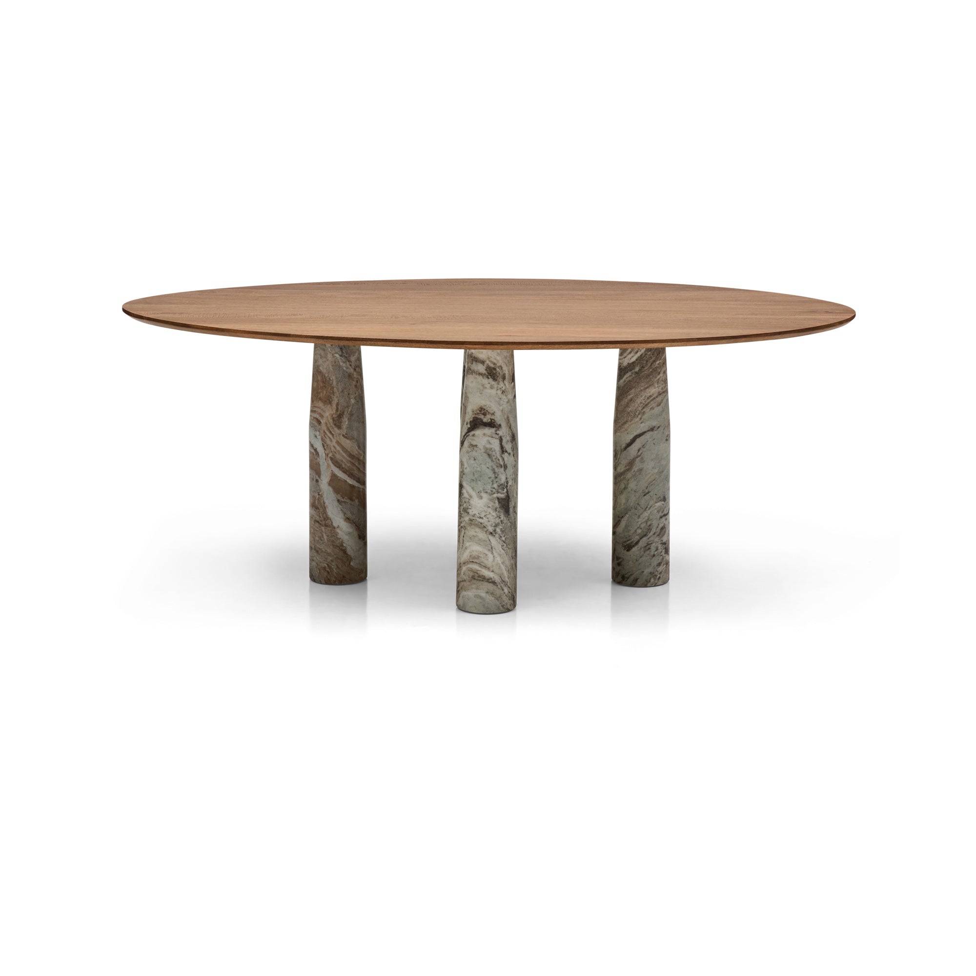 Bolo Dining Table Brown Rainforest Marble Sample