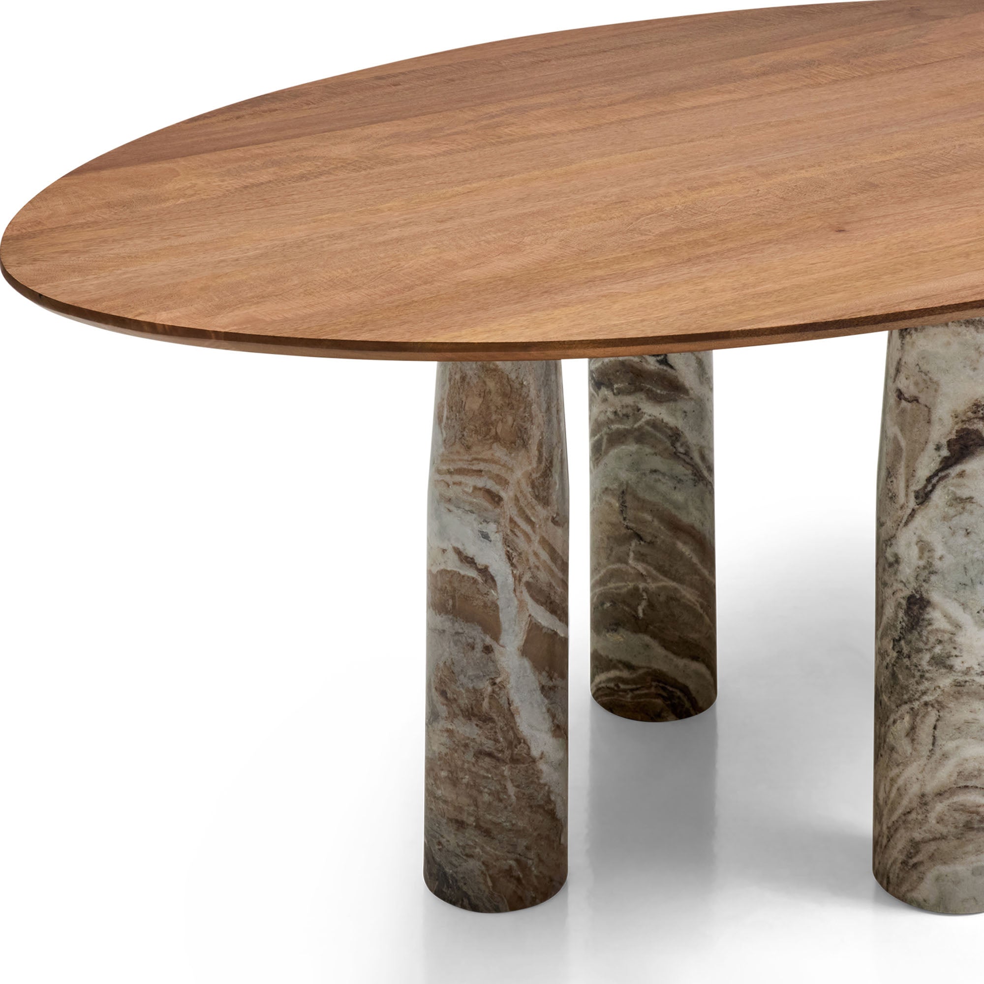 Bolo Dining Table Brown Rainforest Marble Sample