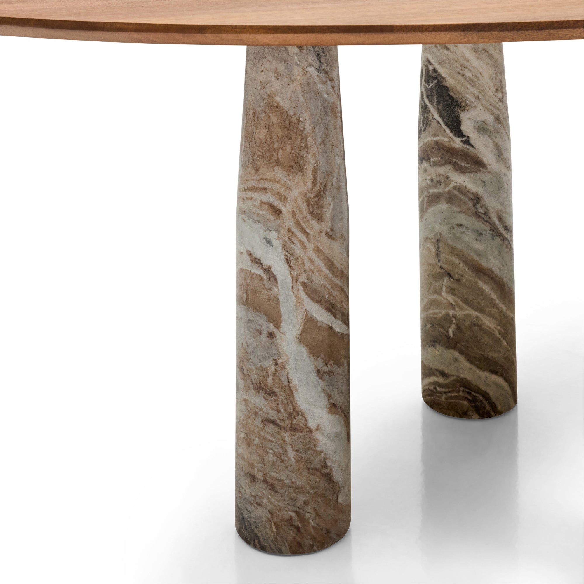 Bolo Dining Table Brown Rainforest Marble Sample