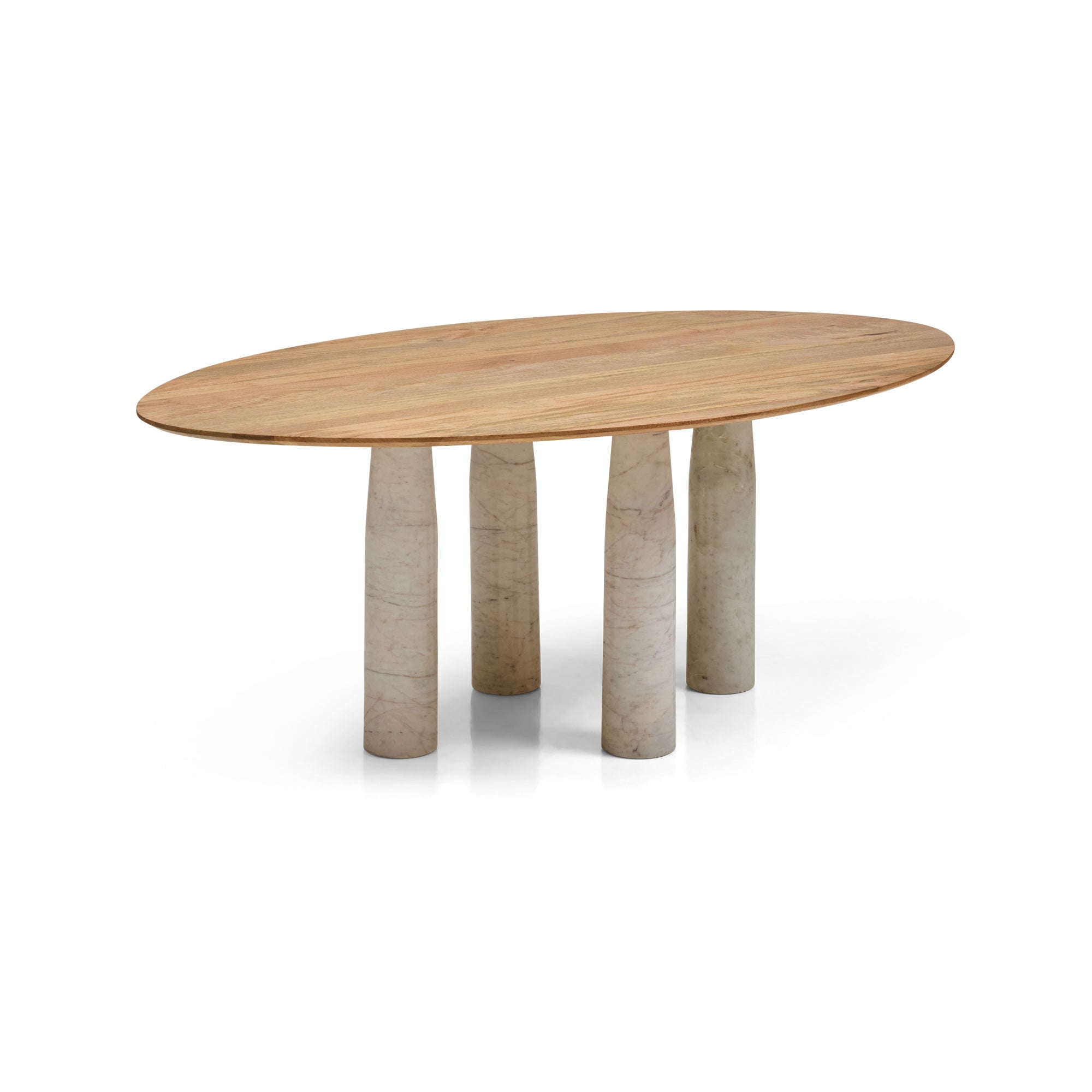 Bolo Dining Table White Banswara Marble Sample
