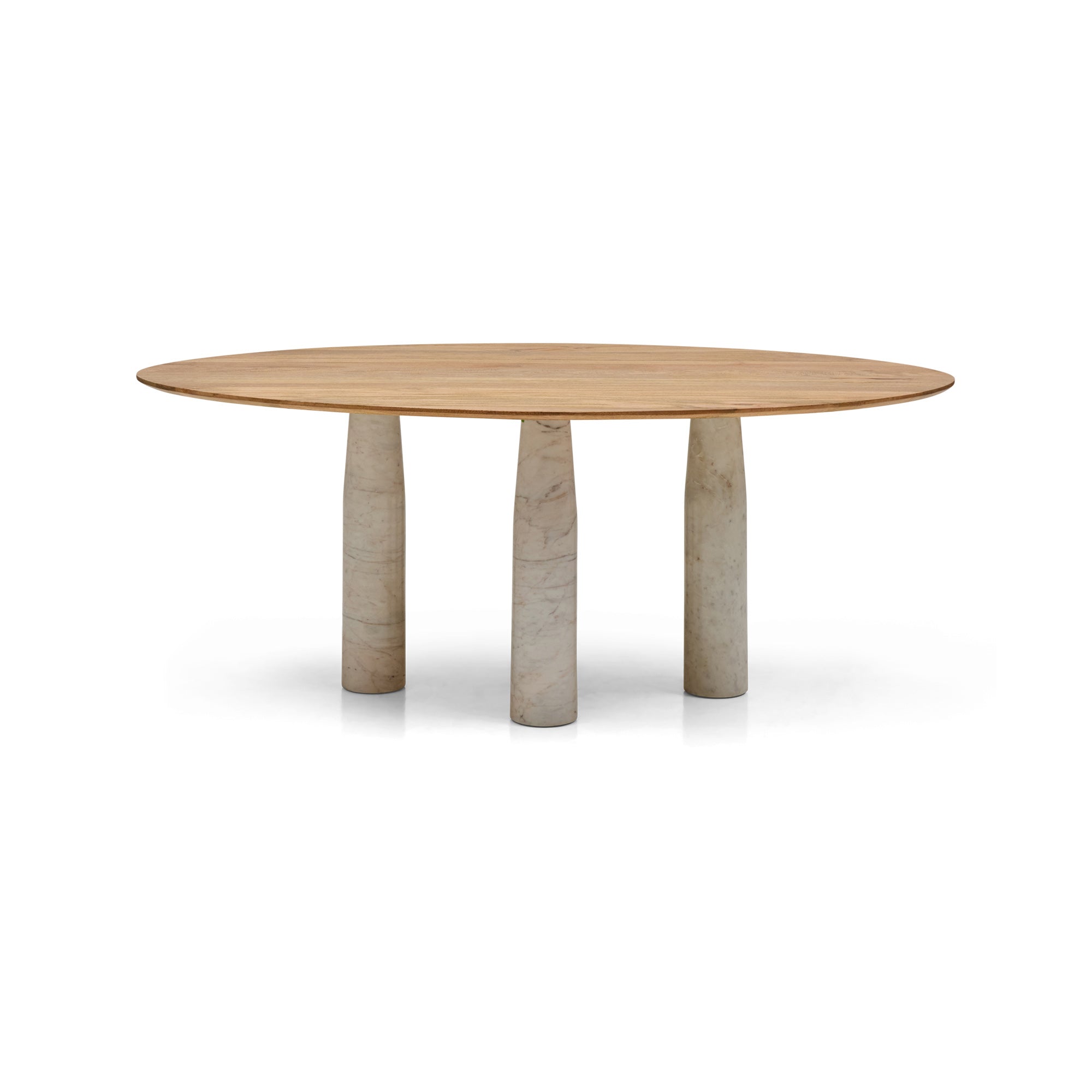 Bolo Dining Table White Banswara Marble Sample