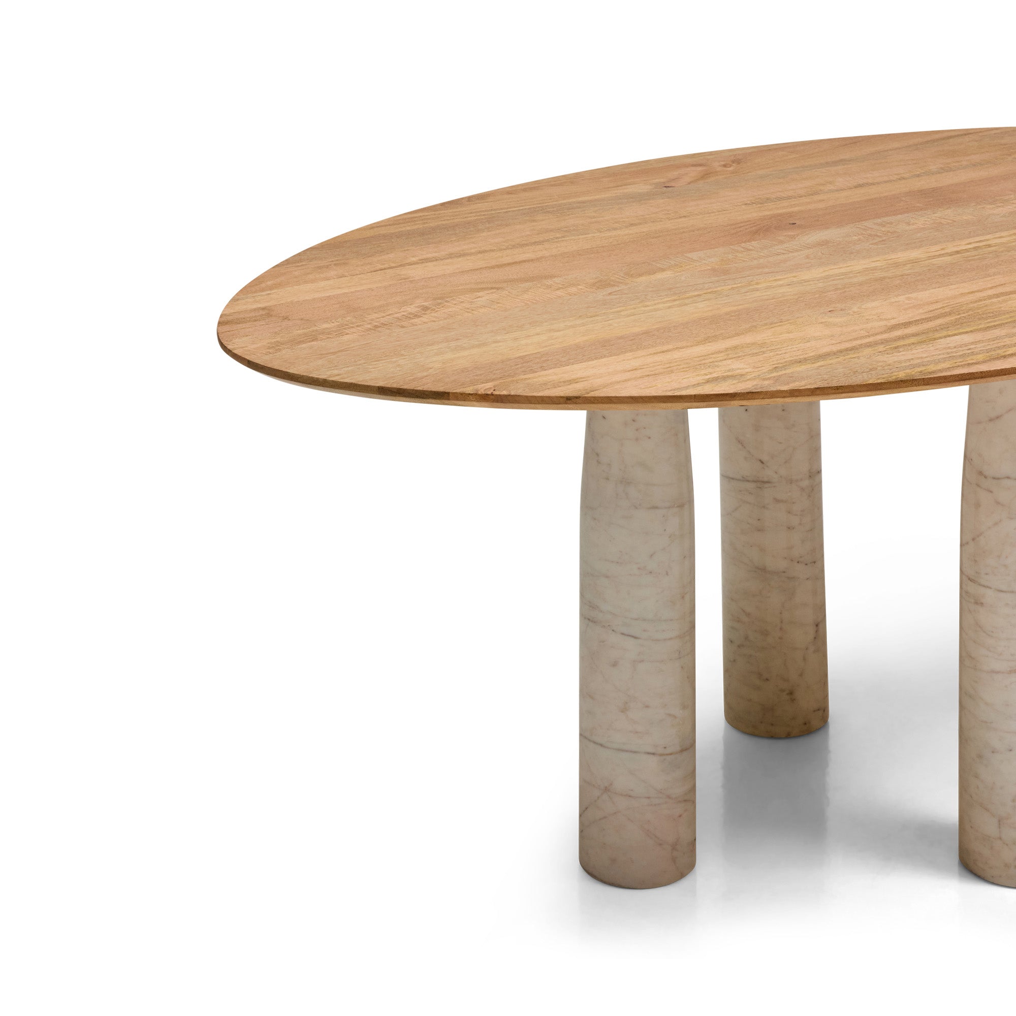 Bolo Dining Table White Banswara Marble Sample