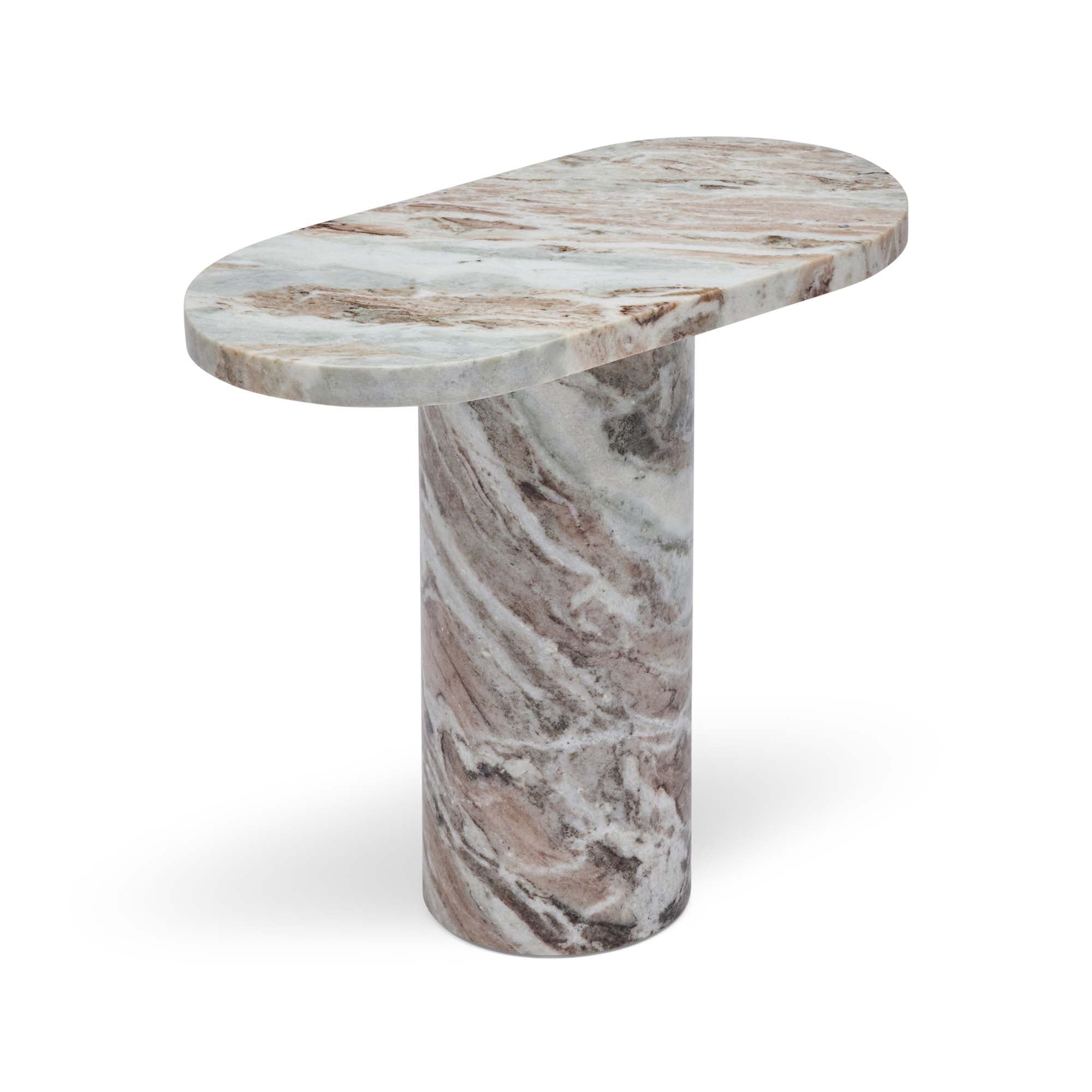 Jorja Side Table Arabescato Marble Sample