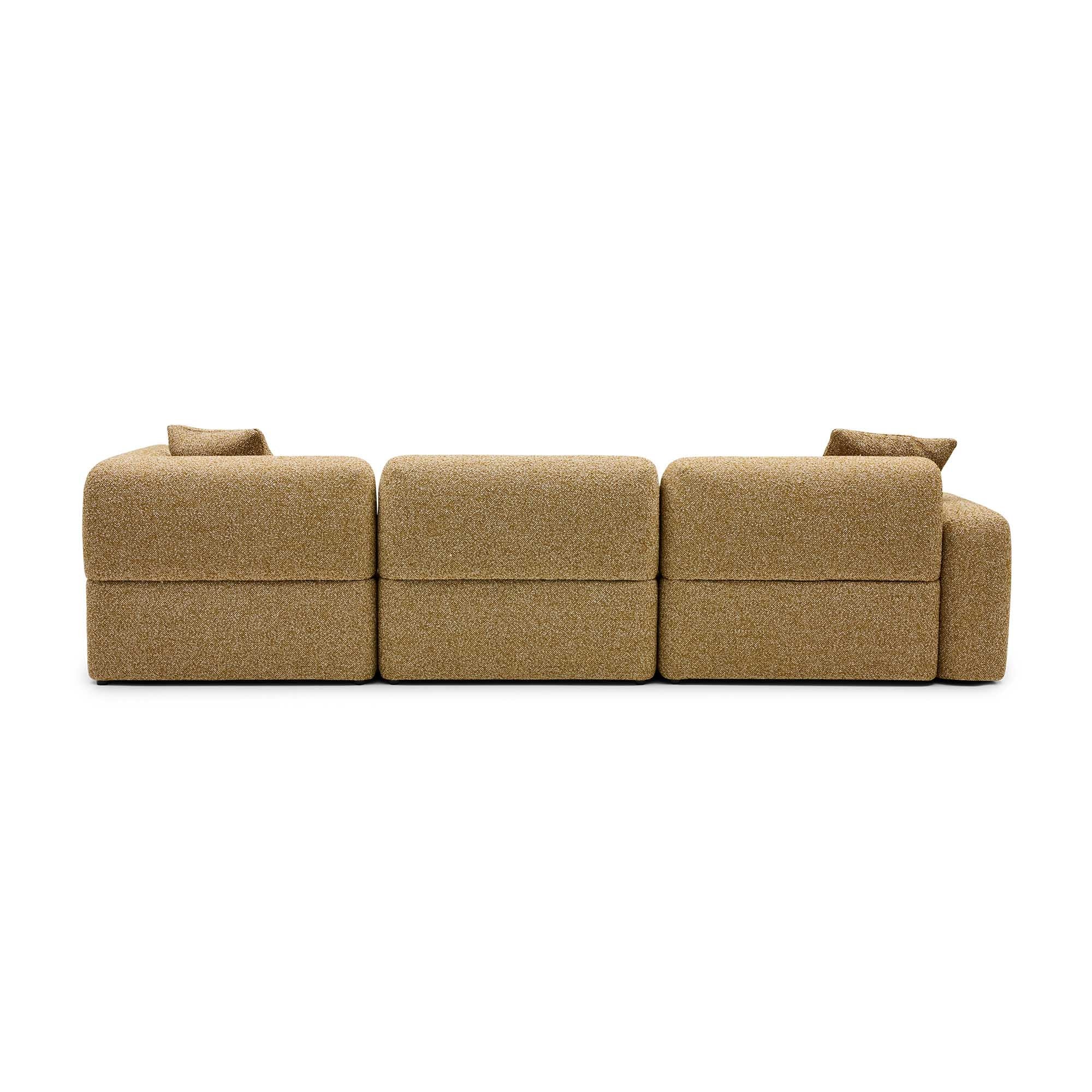 Paige Modular Sofa Dijon 4 Seat Corner with Ottoman Sample