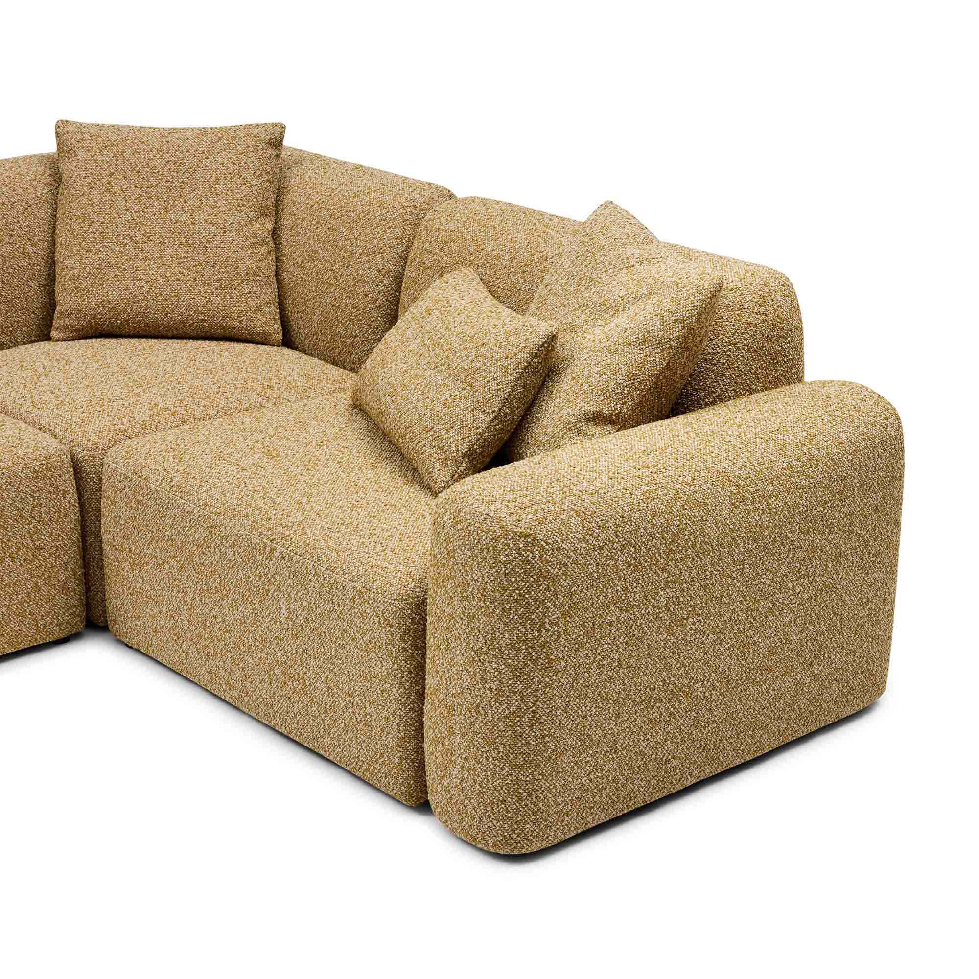 Paige Modular Sofa Dijon 4 Seat Corner with Ottoman Sample