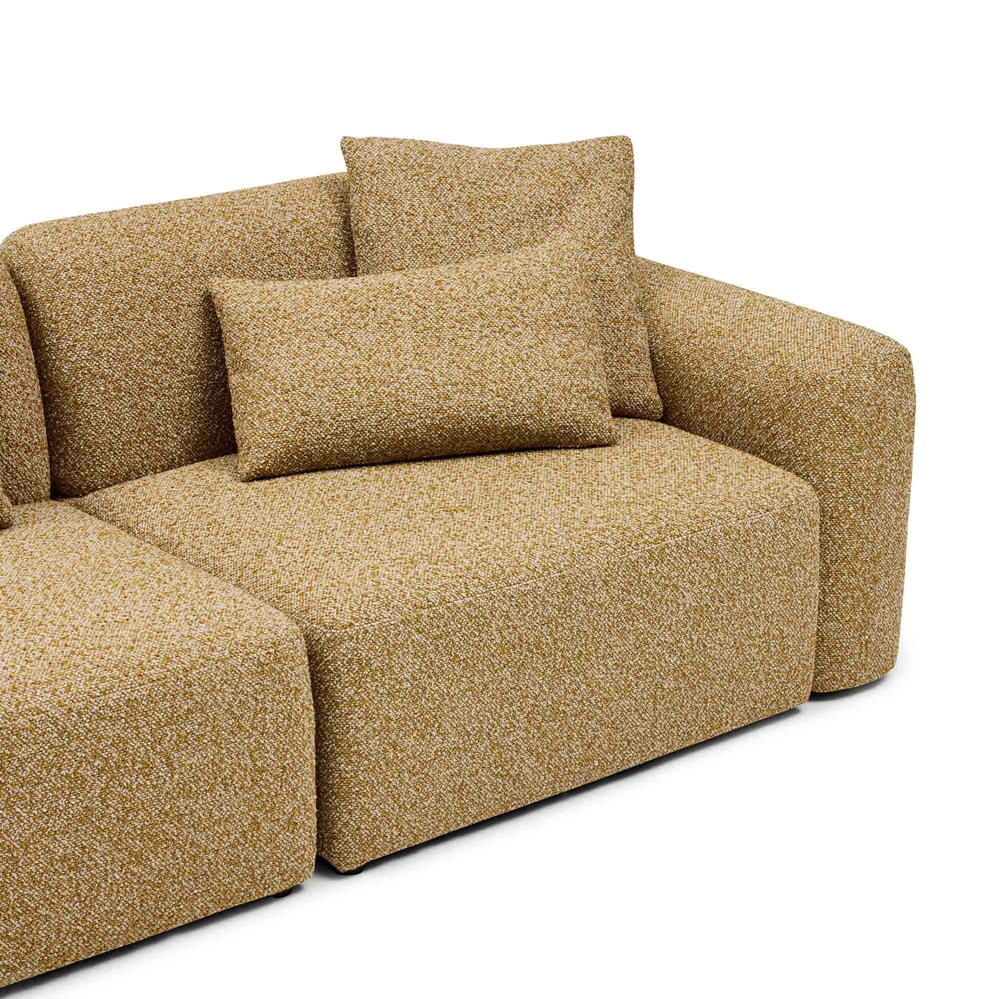 Paige Modular Sofa Dijon 4 Seat Corner with Ottoman Sample