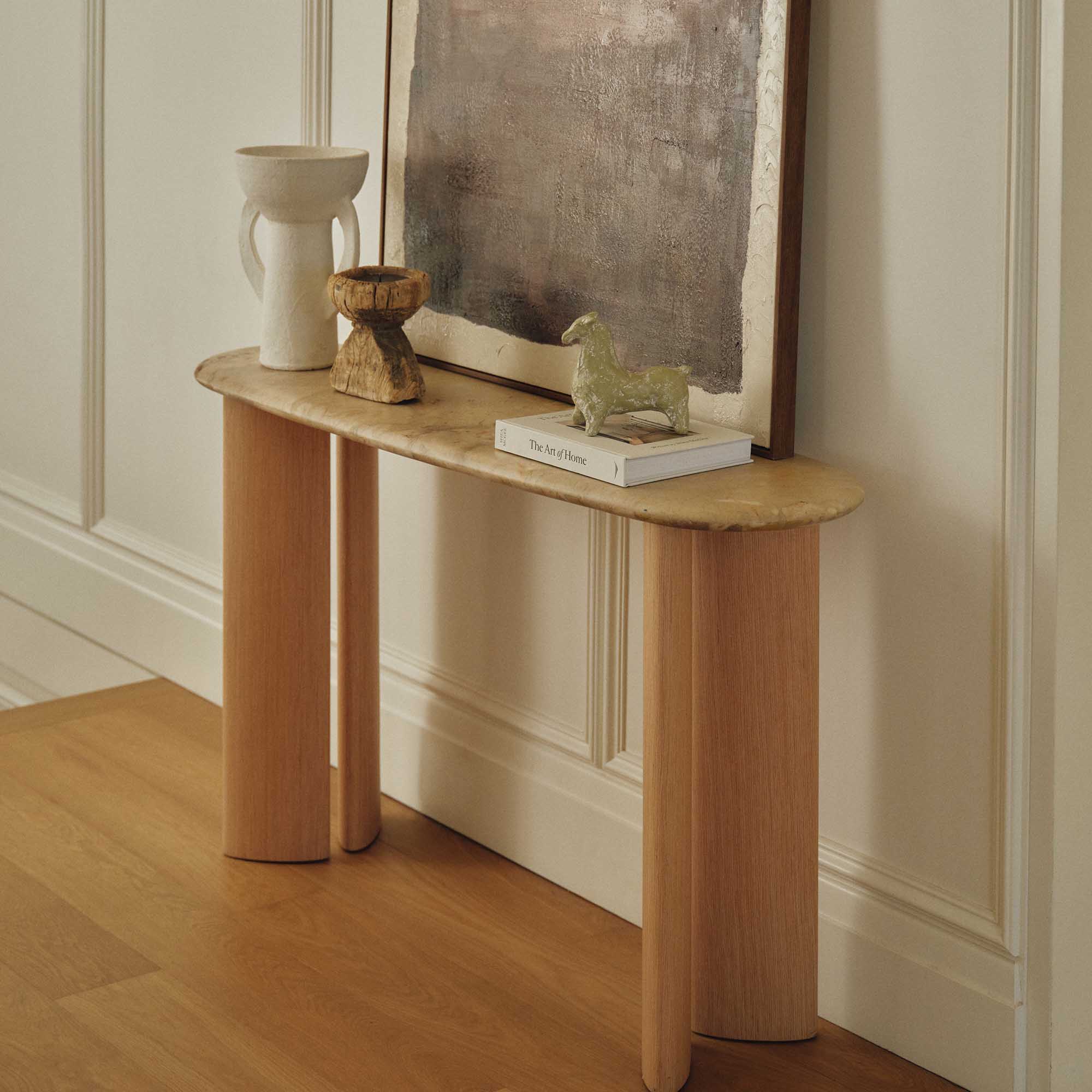 Hallie Console Aurora Marble