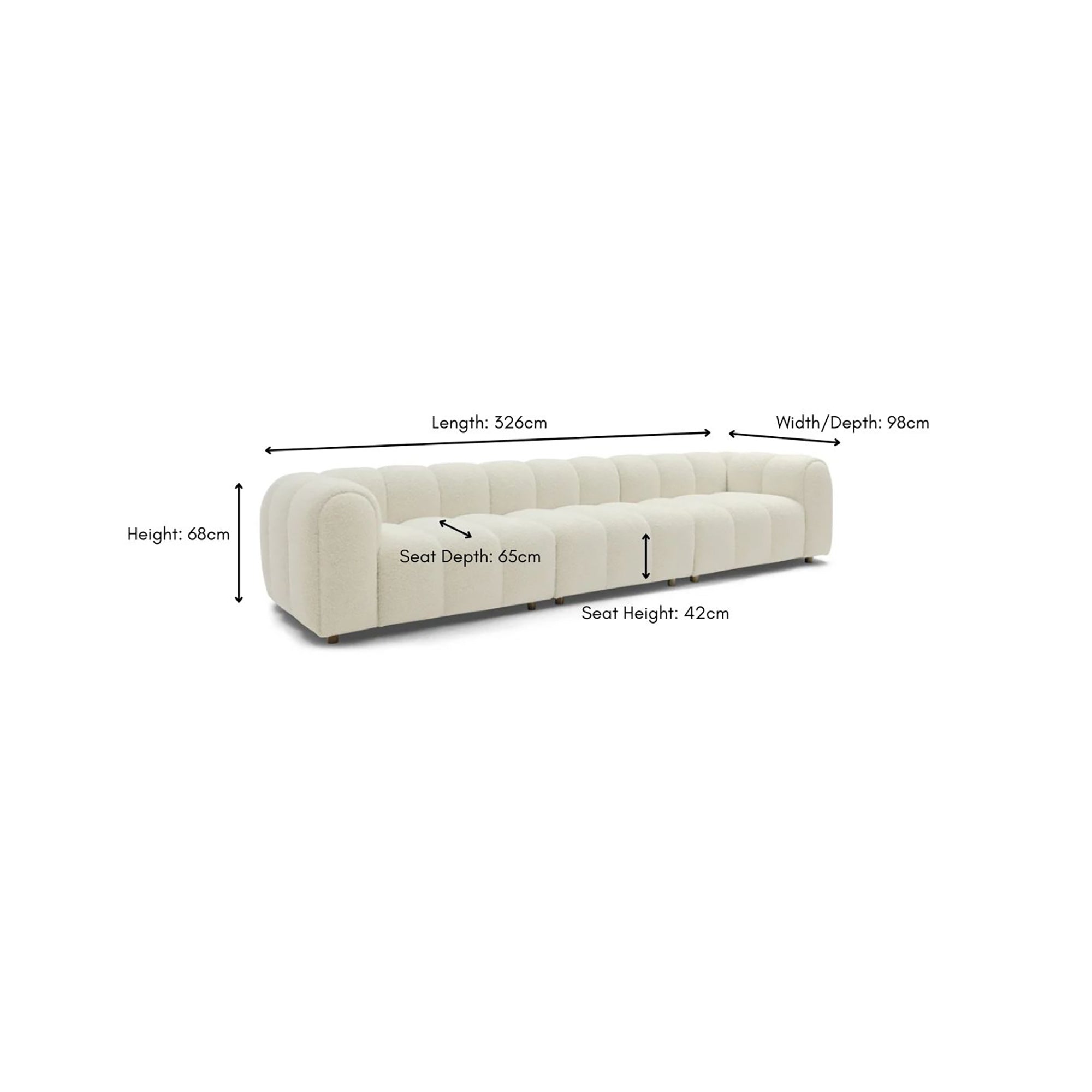 Cloud Modular Sofa Angora 3 Seat