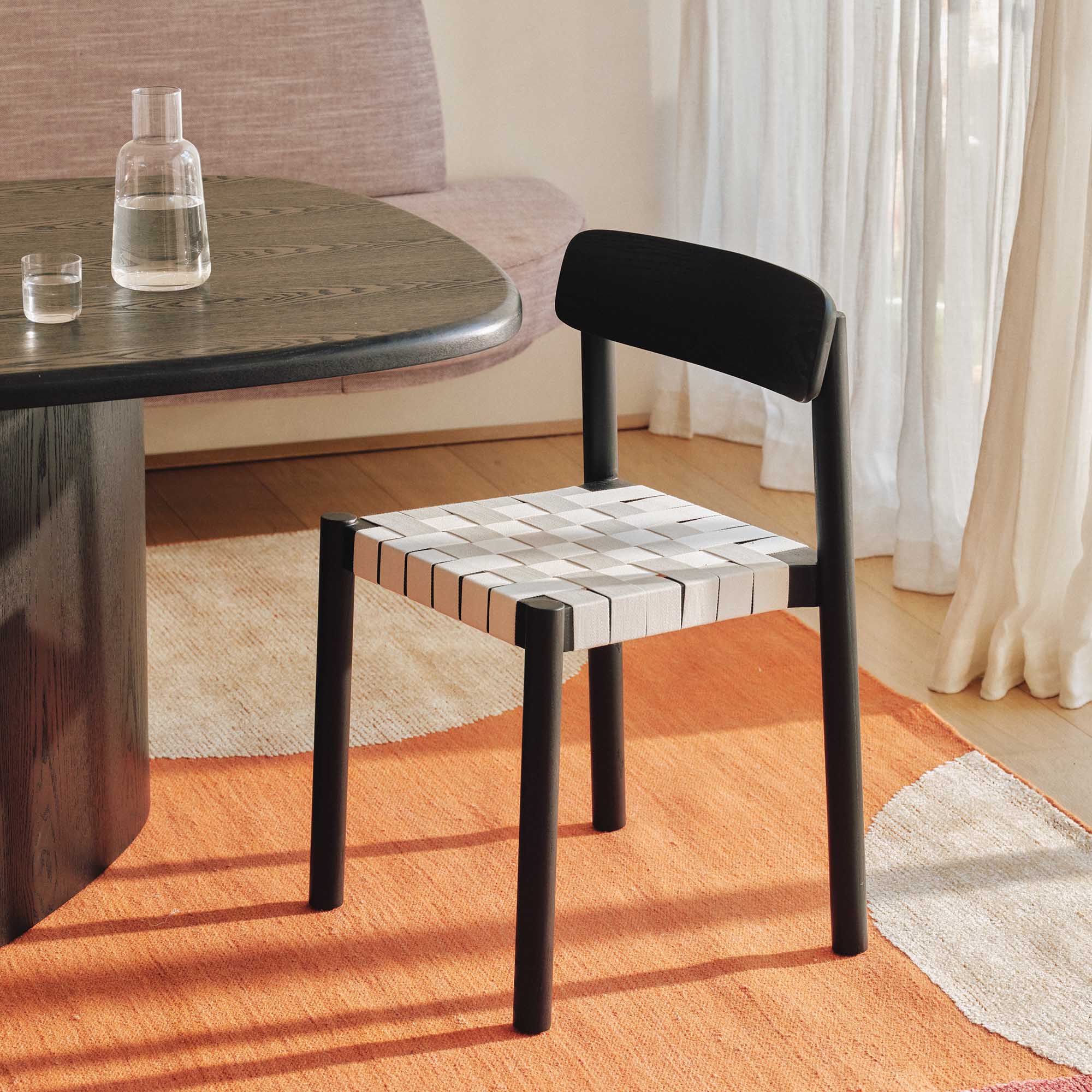 Miri Dining Chair White & Black