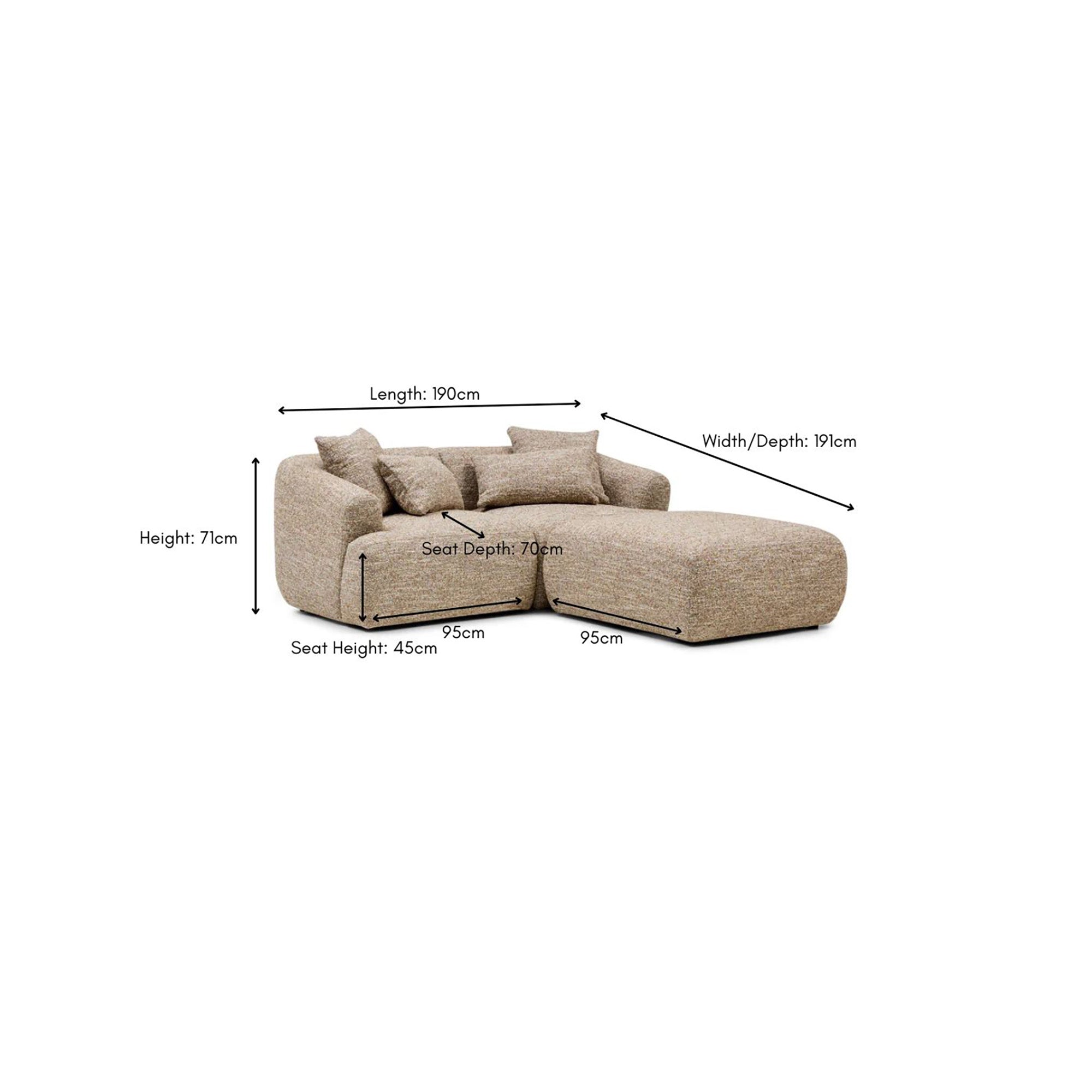 Harris Modular Sofa Desert 2 Seat with Ottoman